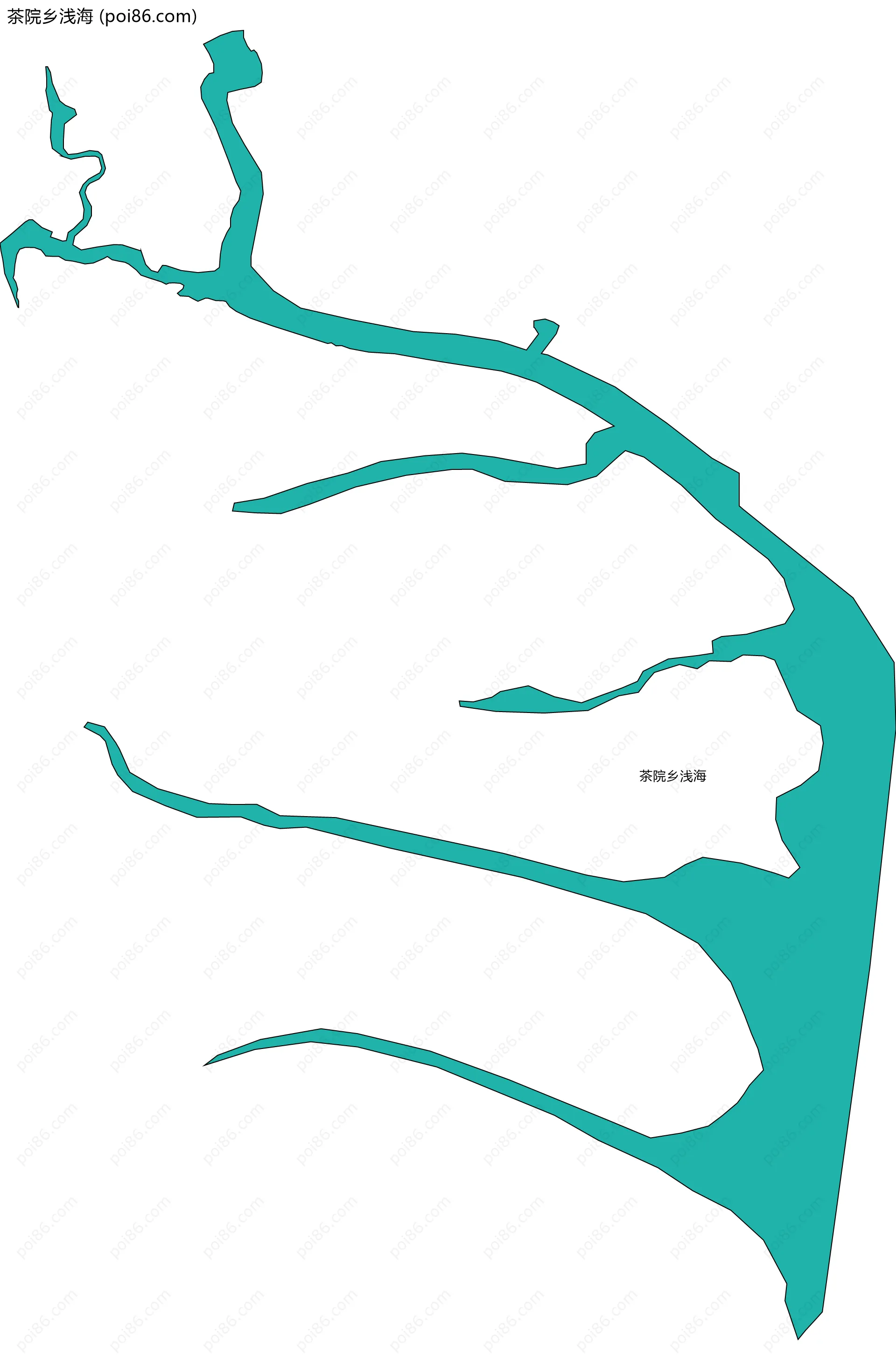 茶院乡浅海边界地图