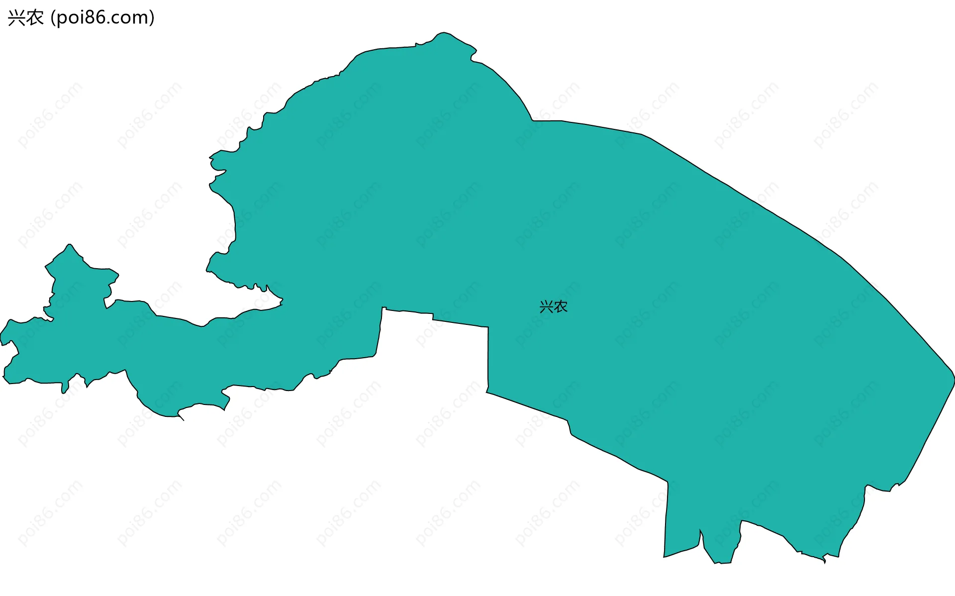 兴农边界地图