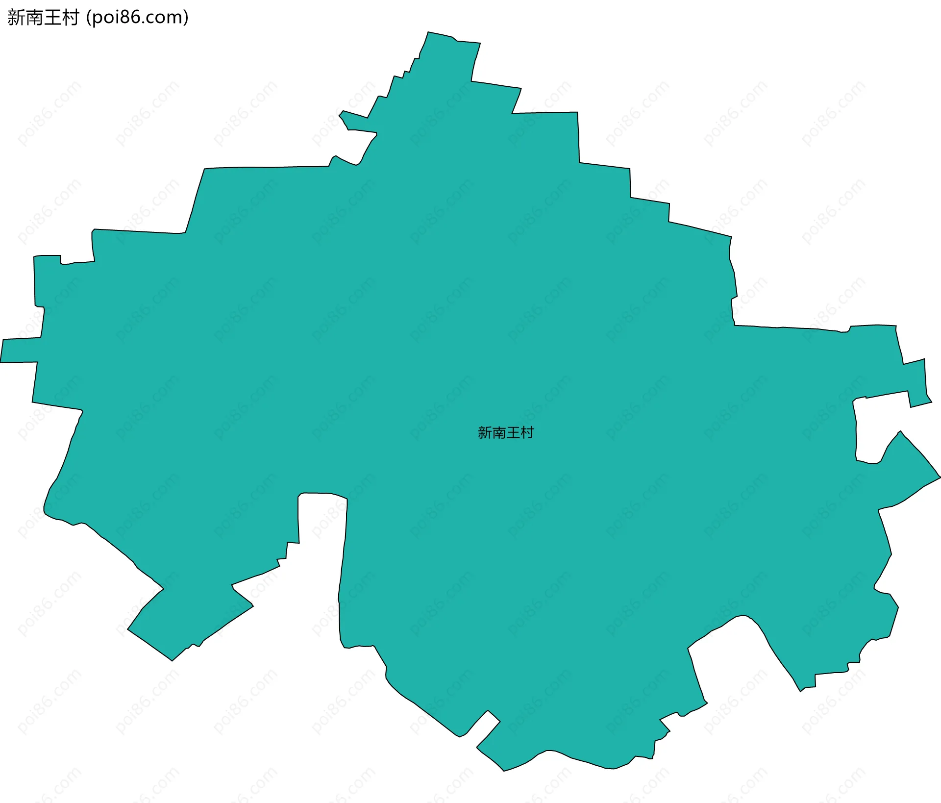 新南王村边界地图