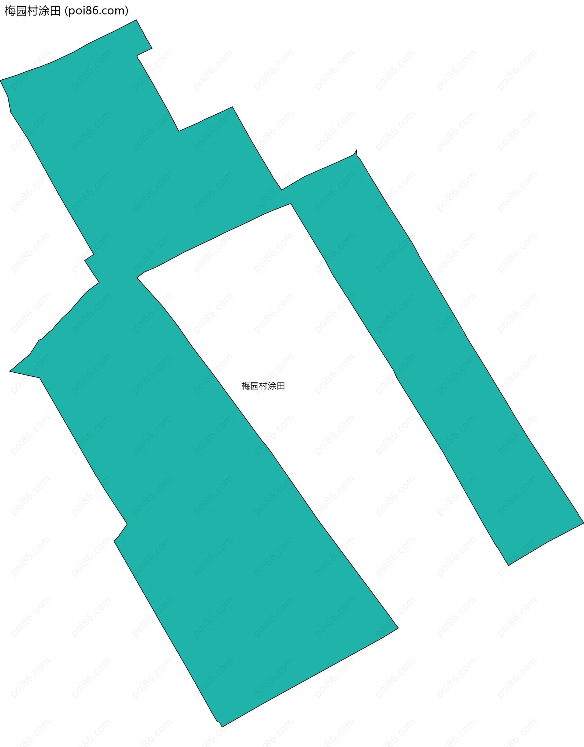 梅园村涂田边界地图