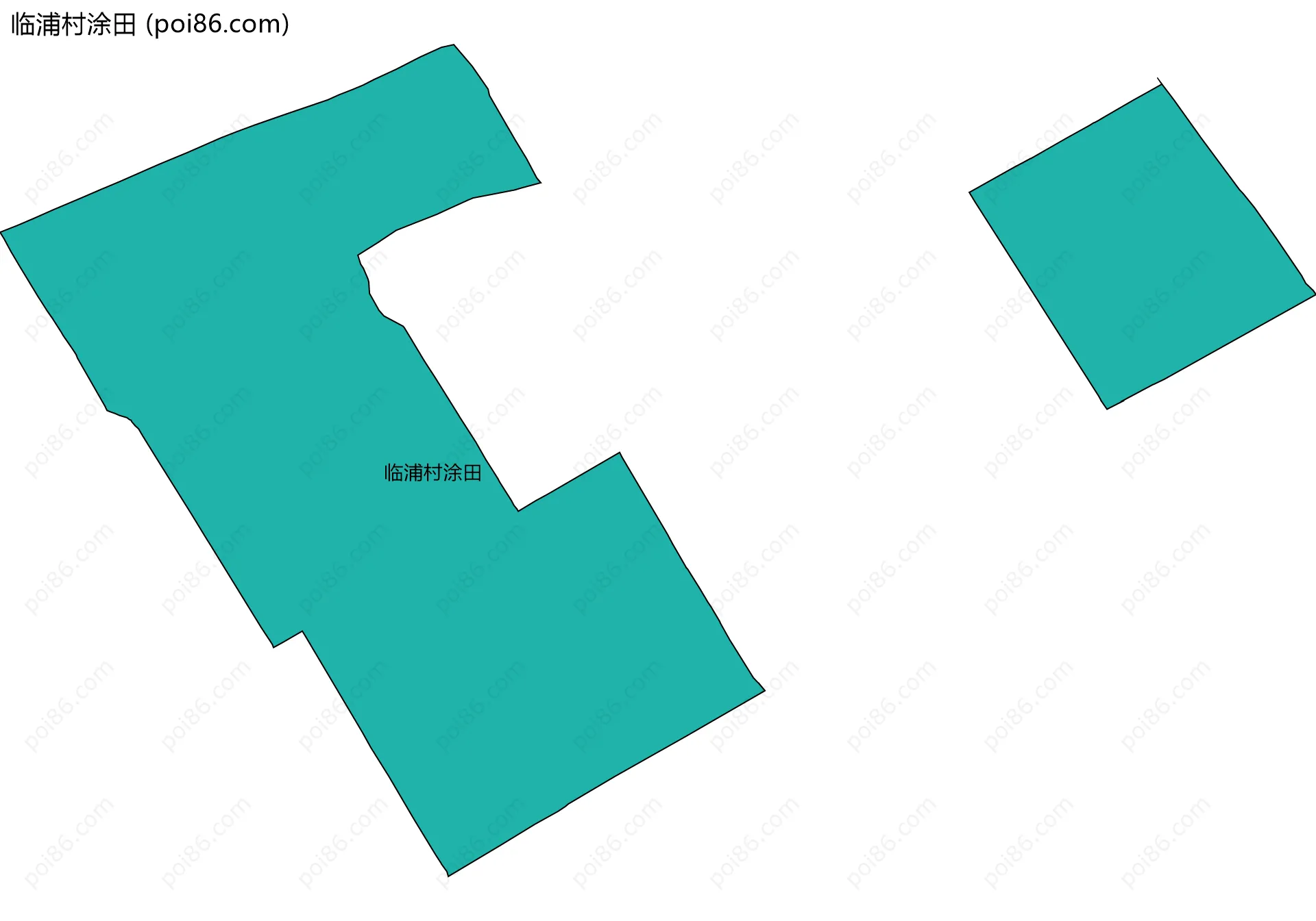 临浦村涂田边界地图