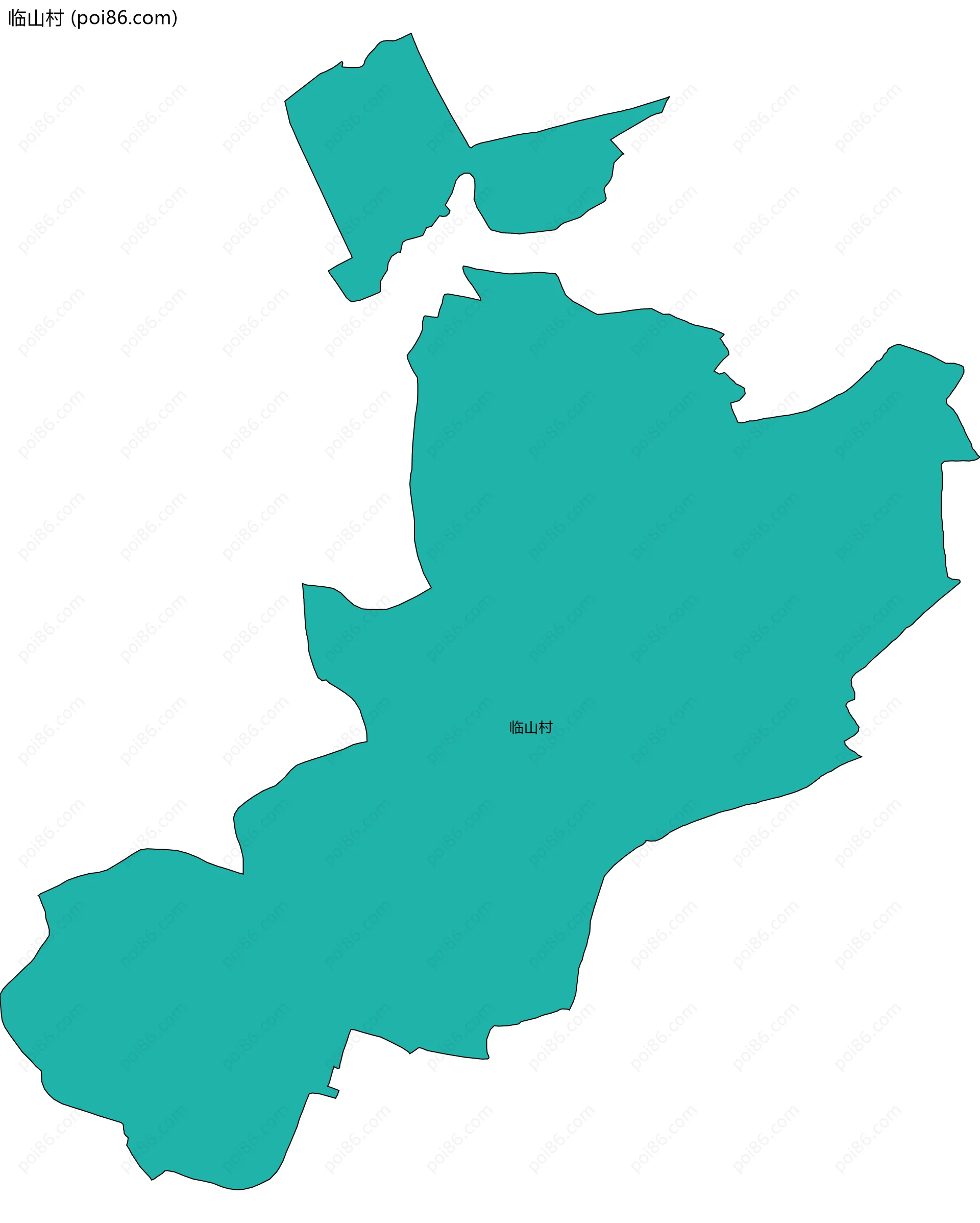 临山村边界地图