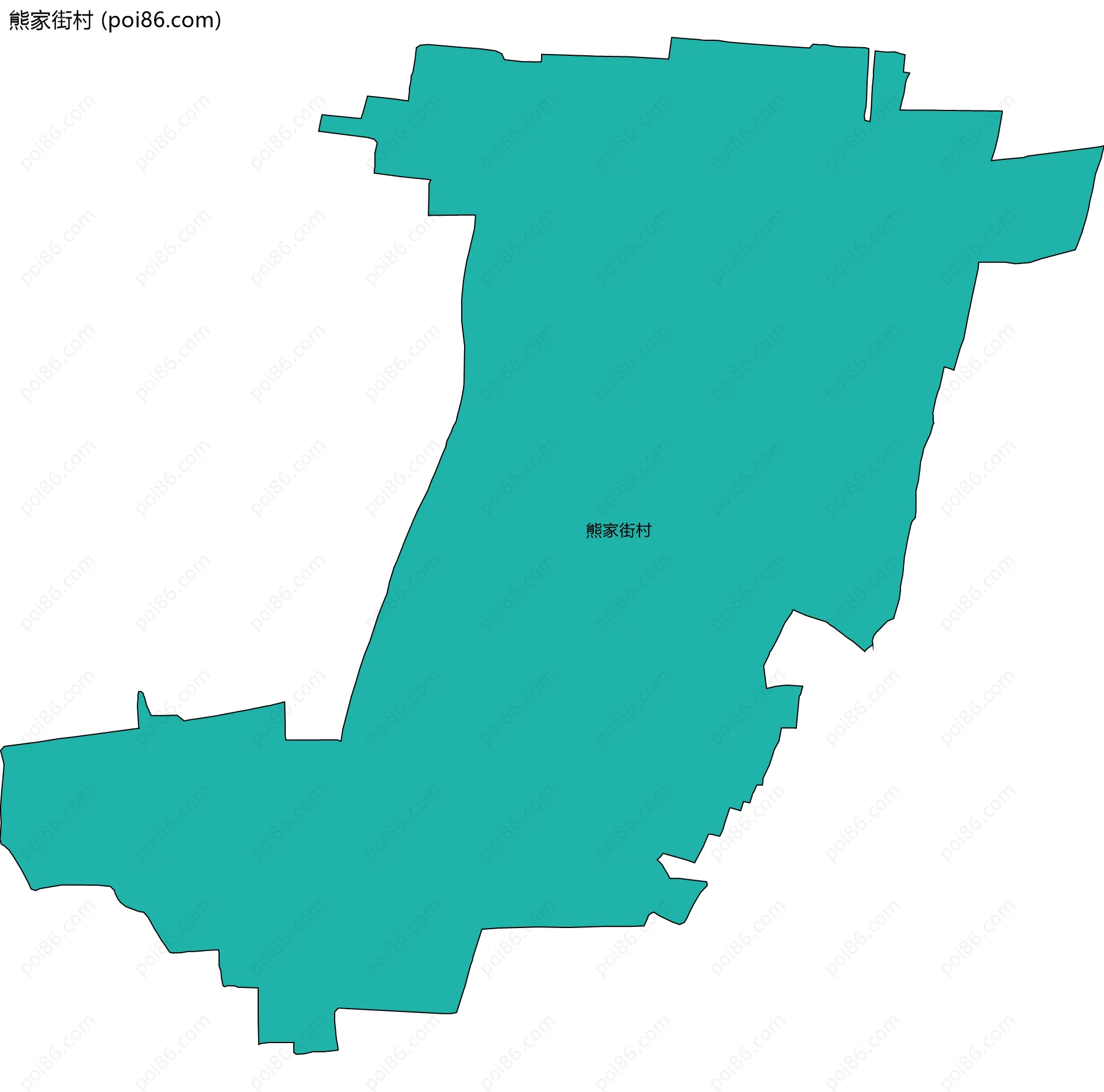 熊家街村边界地图