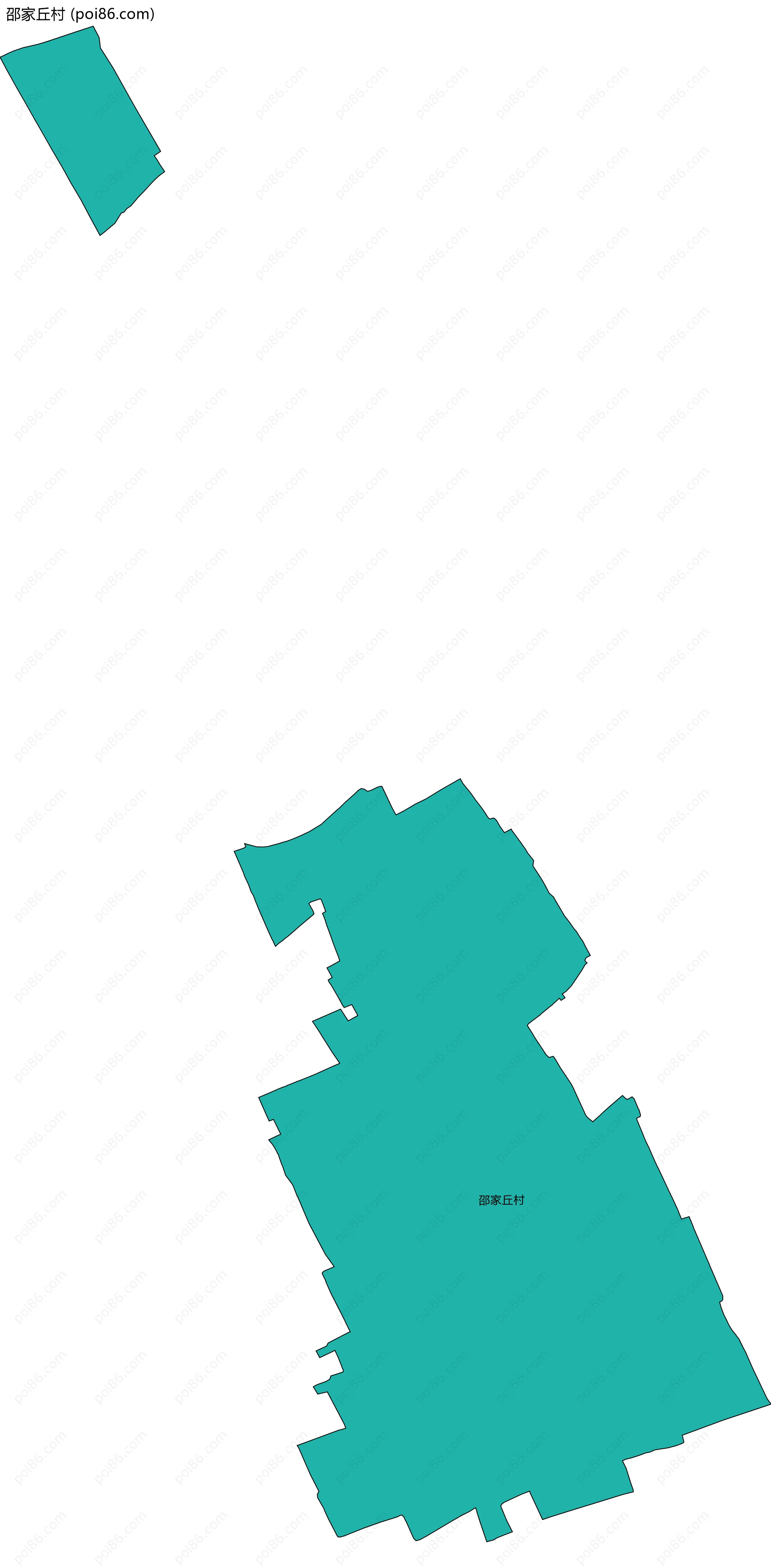 邵家丘村边界地图