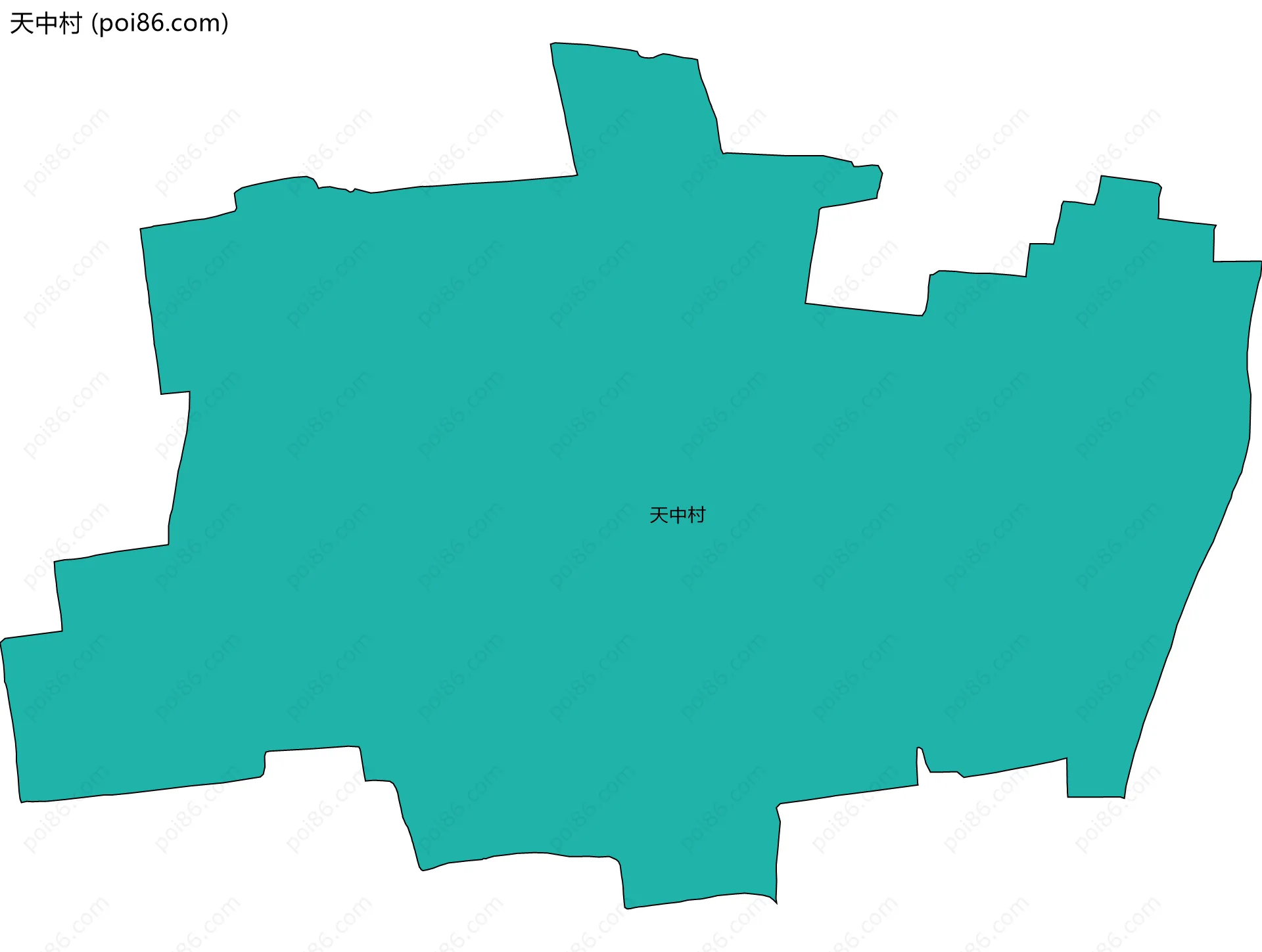 天中村边界地图