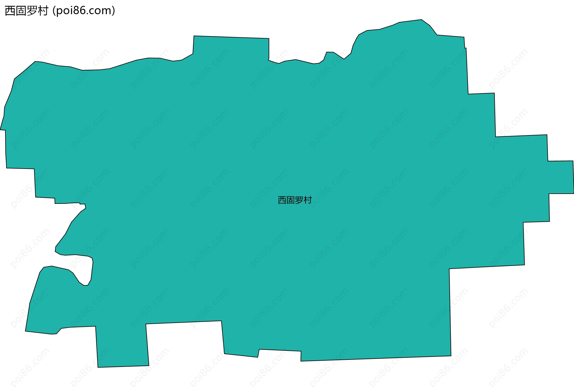 西固罗村边界地图