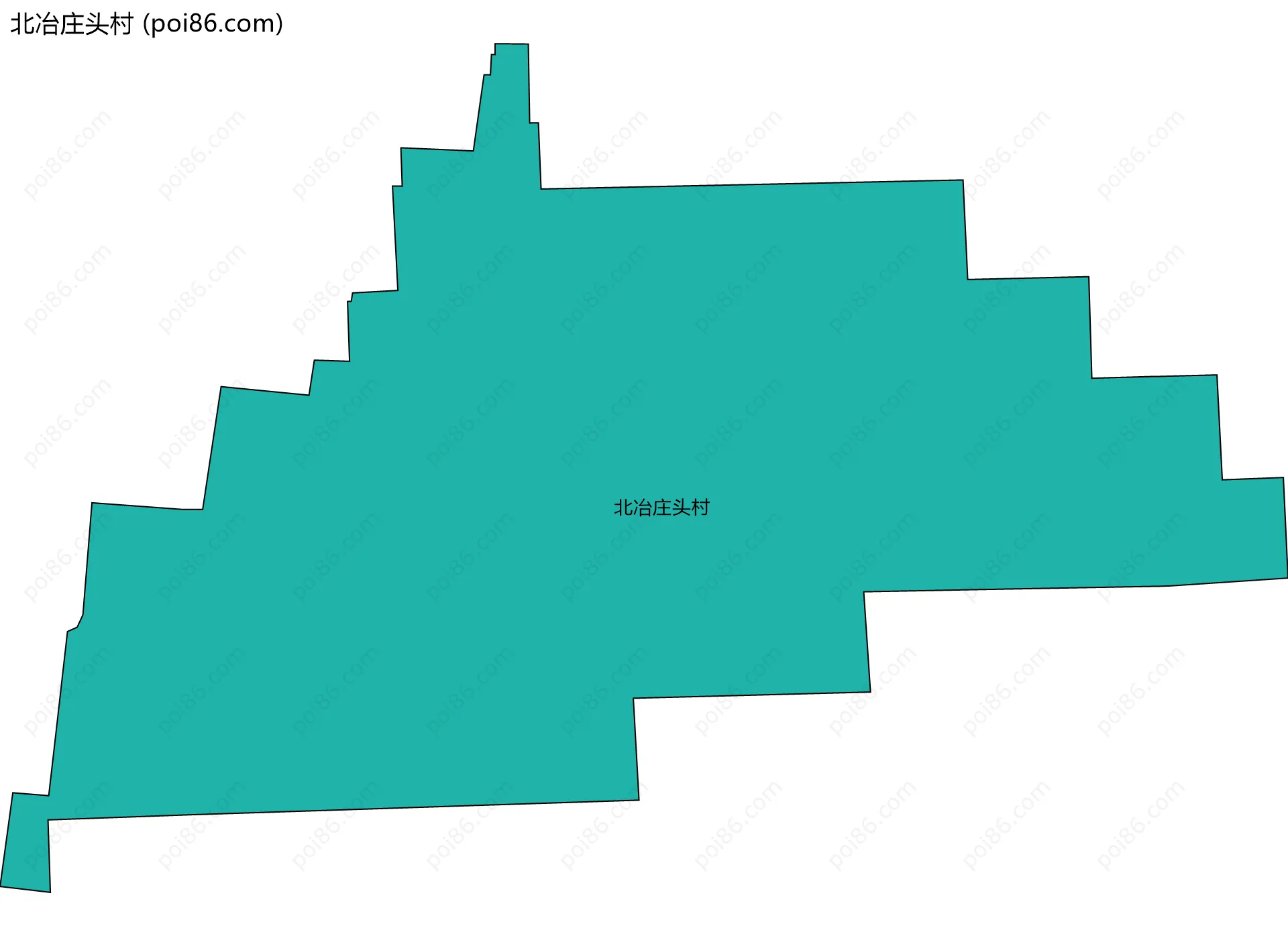 北冶庄头村边界地图