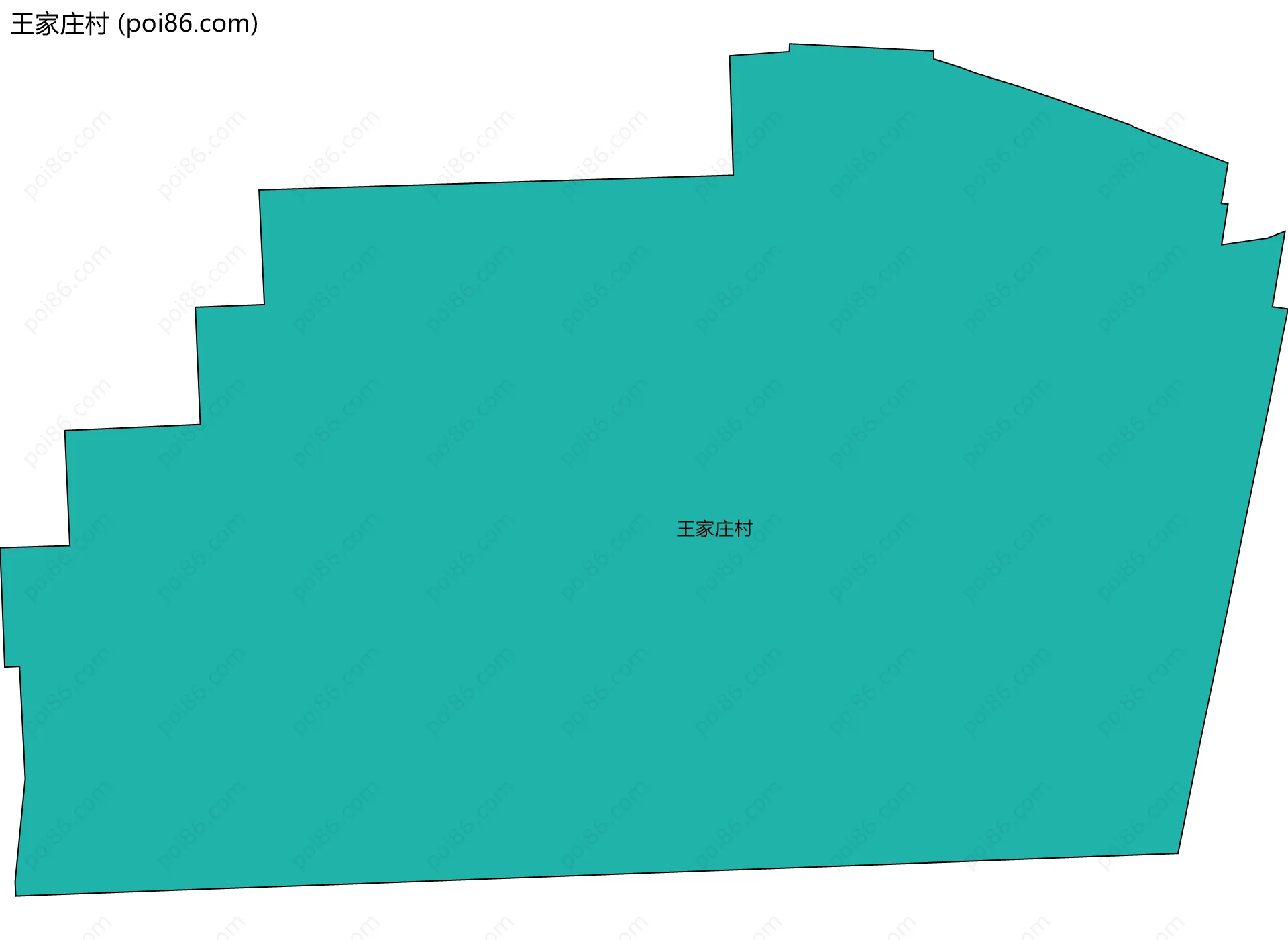 王家庄村边界地图