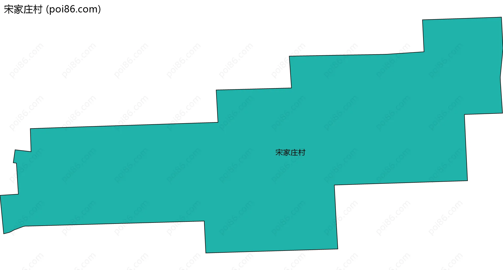 宋家庄村边界地图