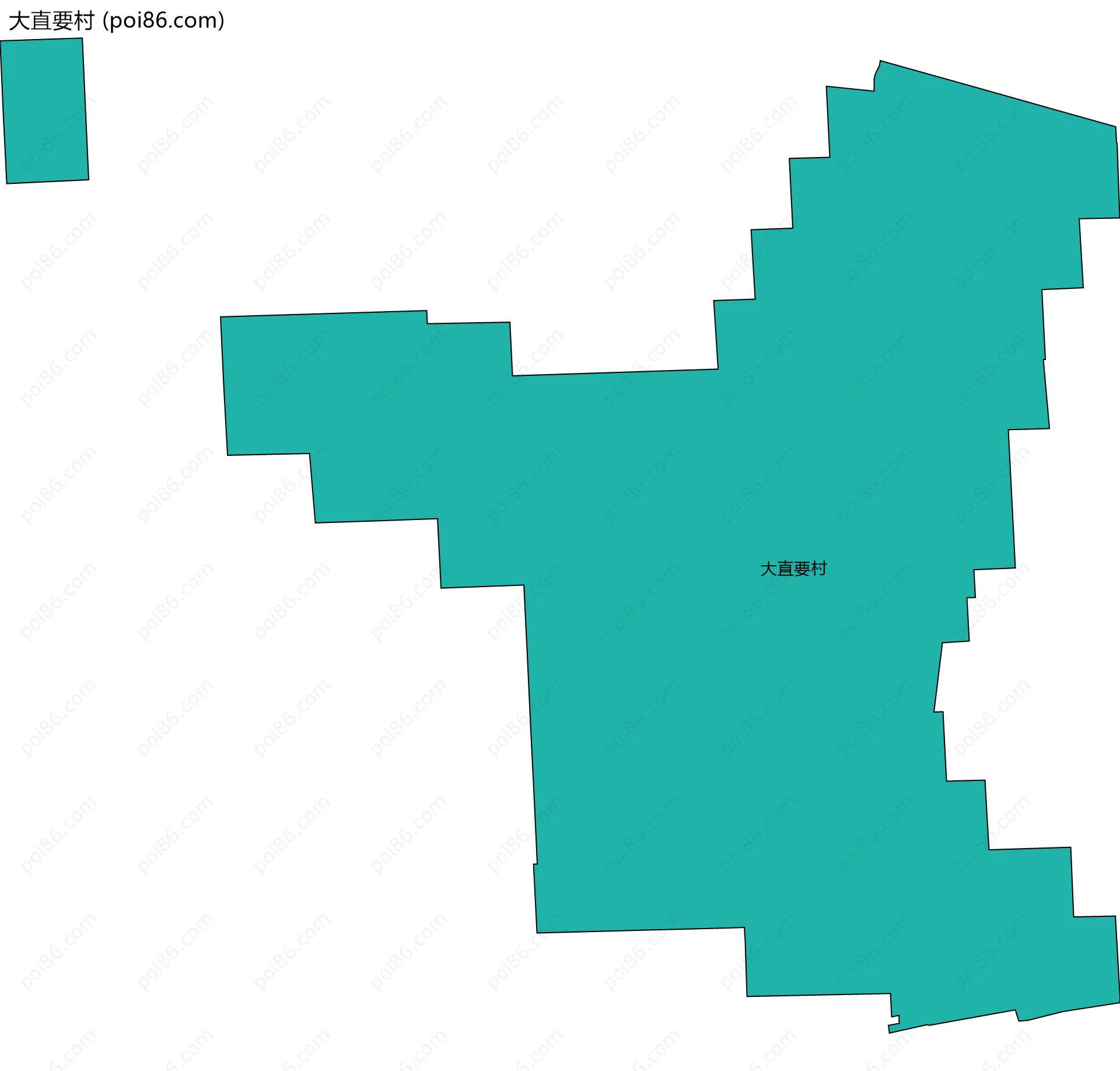 大直要村边界地图