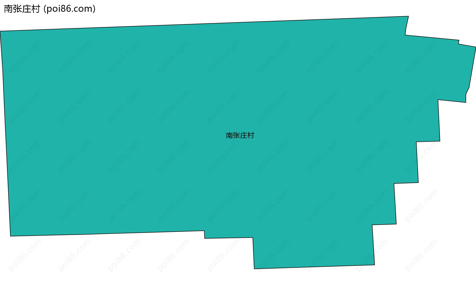 南张庄村边界地图