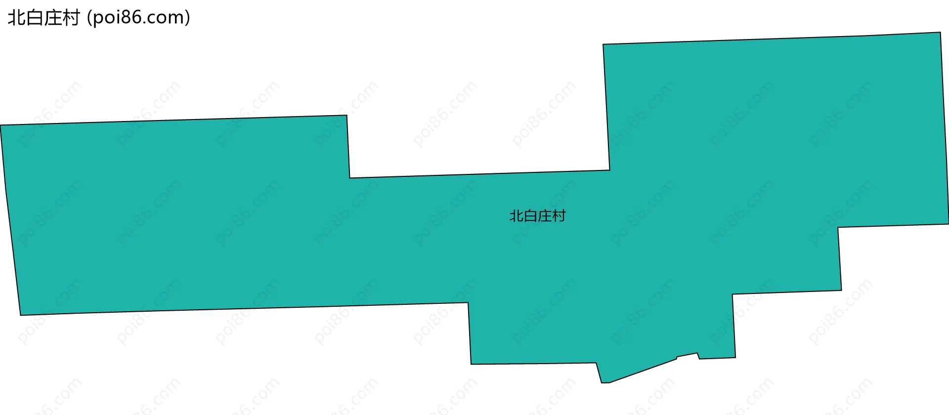 北白庄村边界地图
