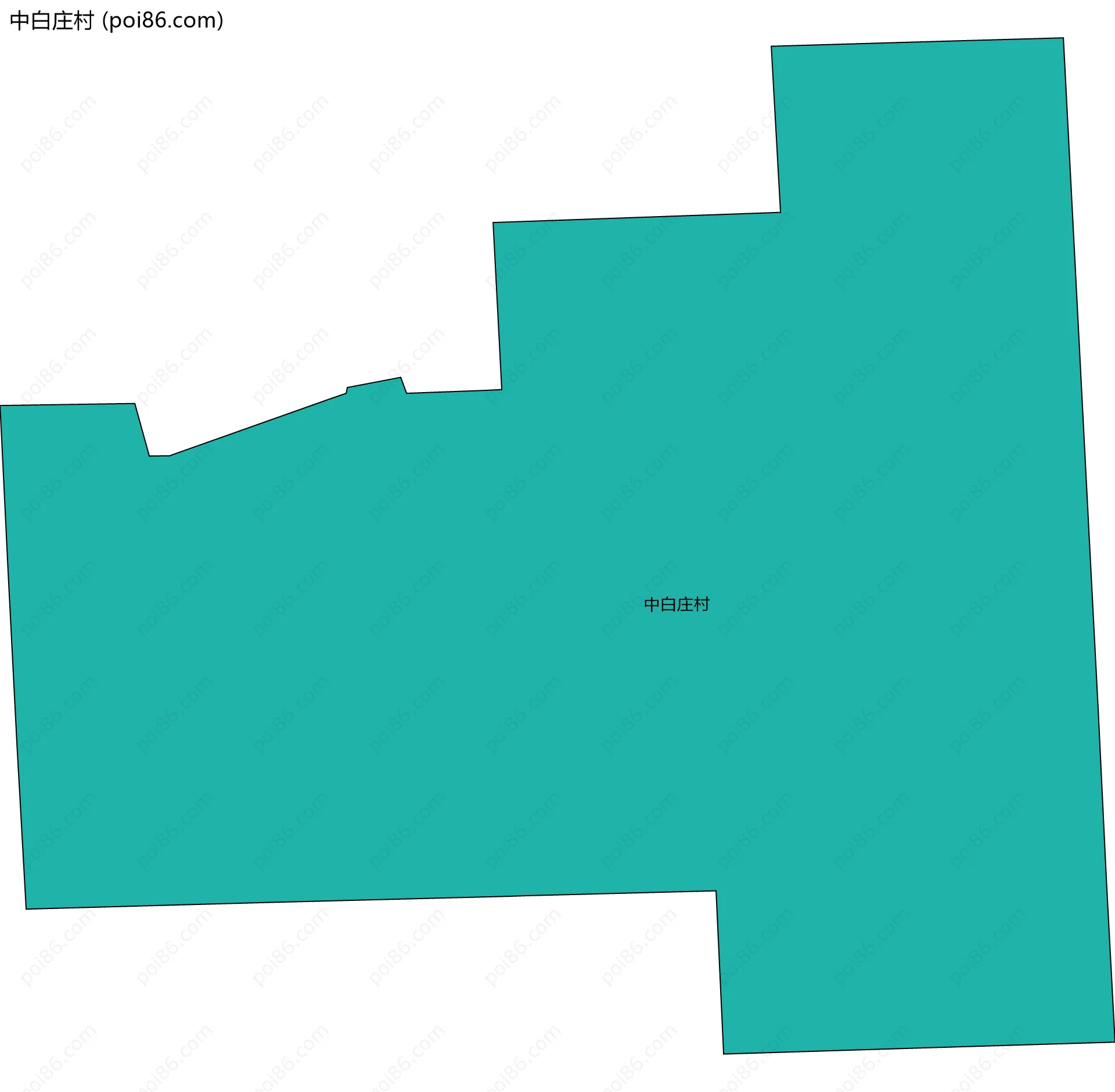 中白庄村边界地图