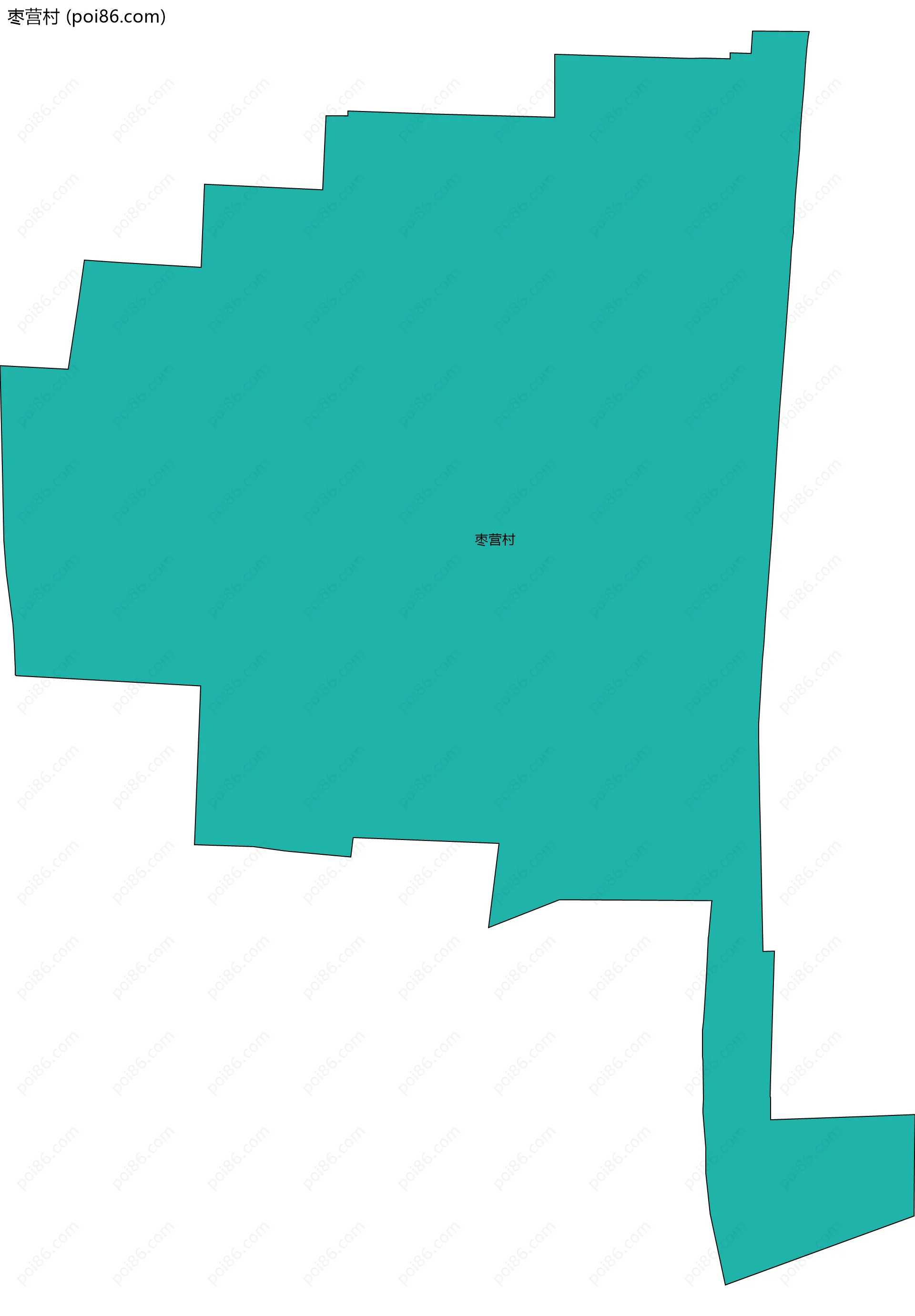 枣营村边界地图