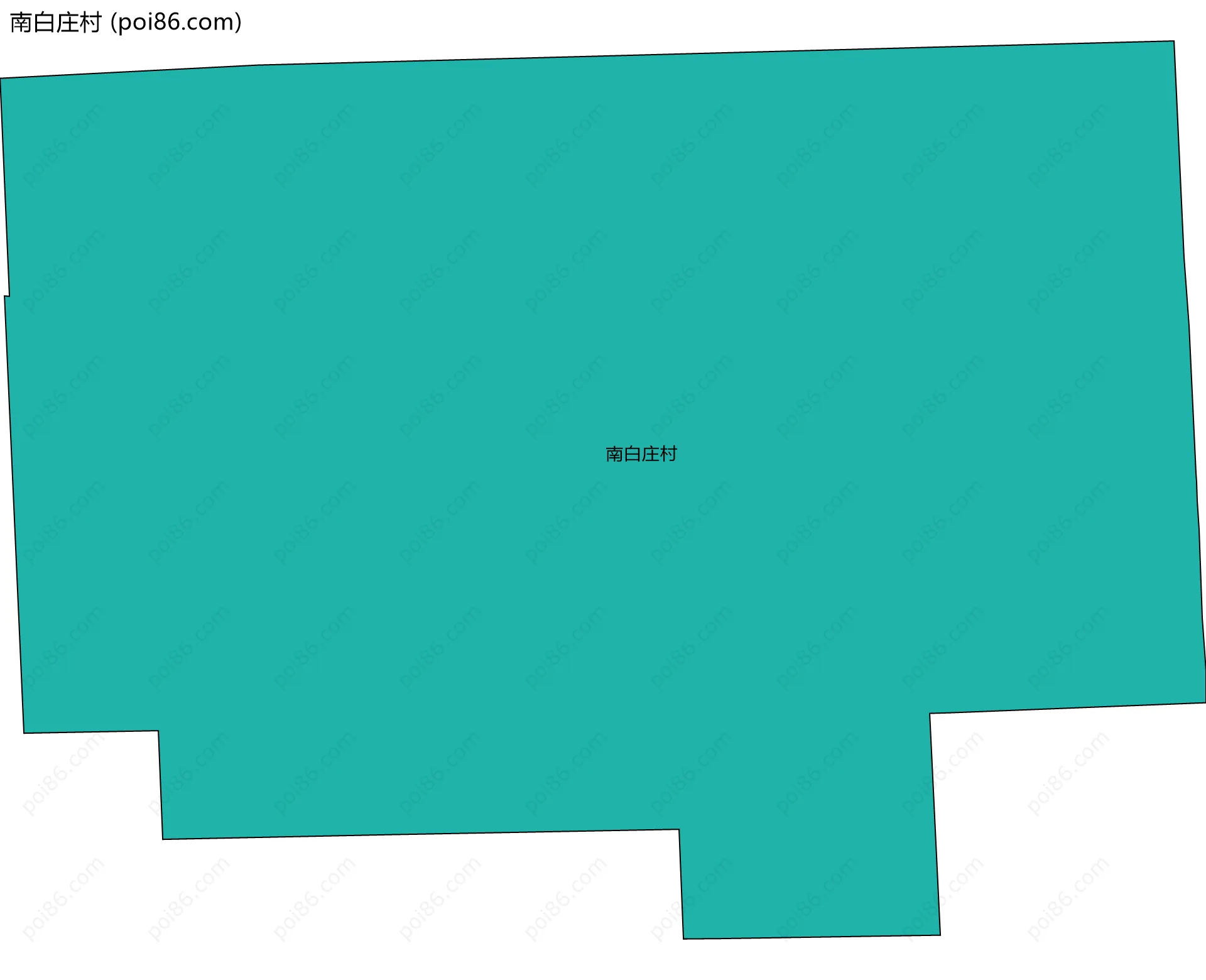 南白庄村边界地图