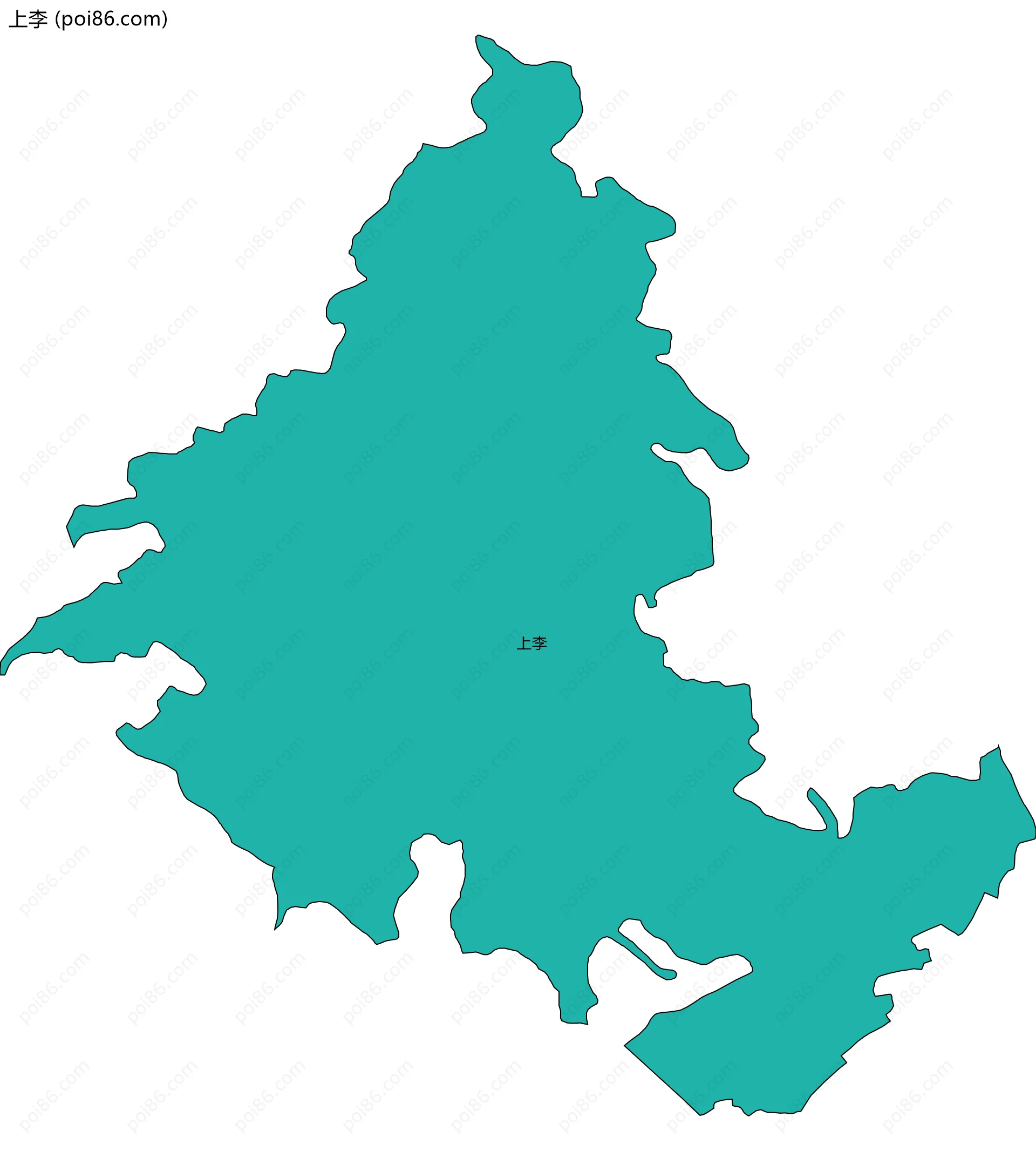 上李边界地图
