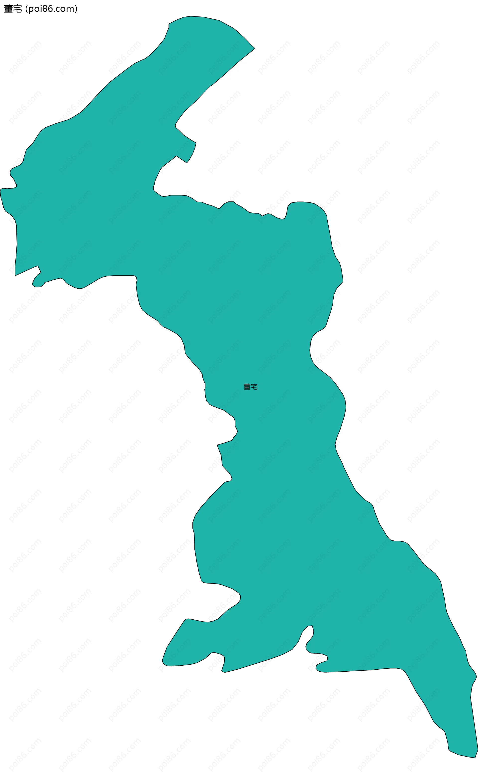 董宅边界地图