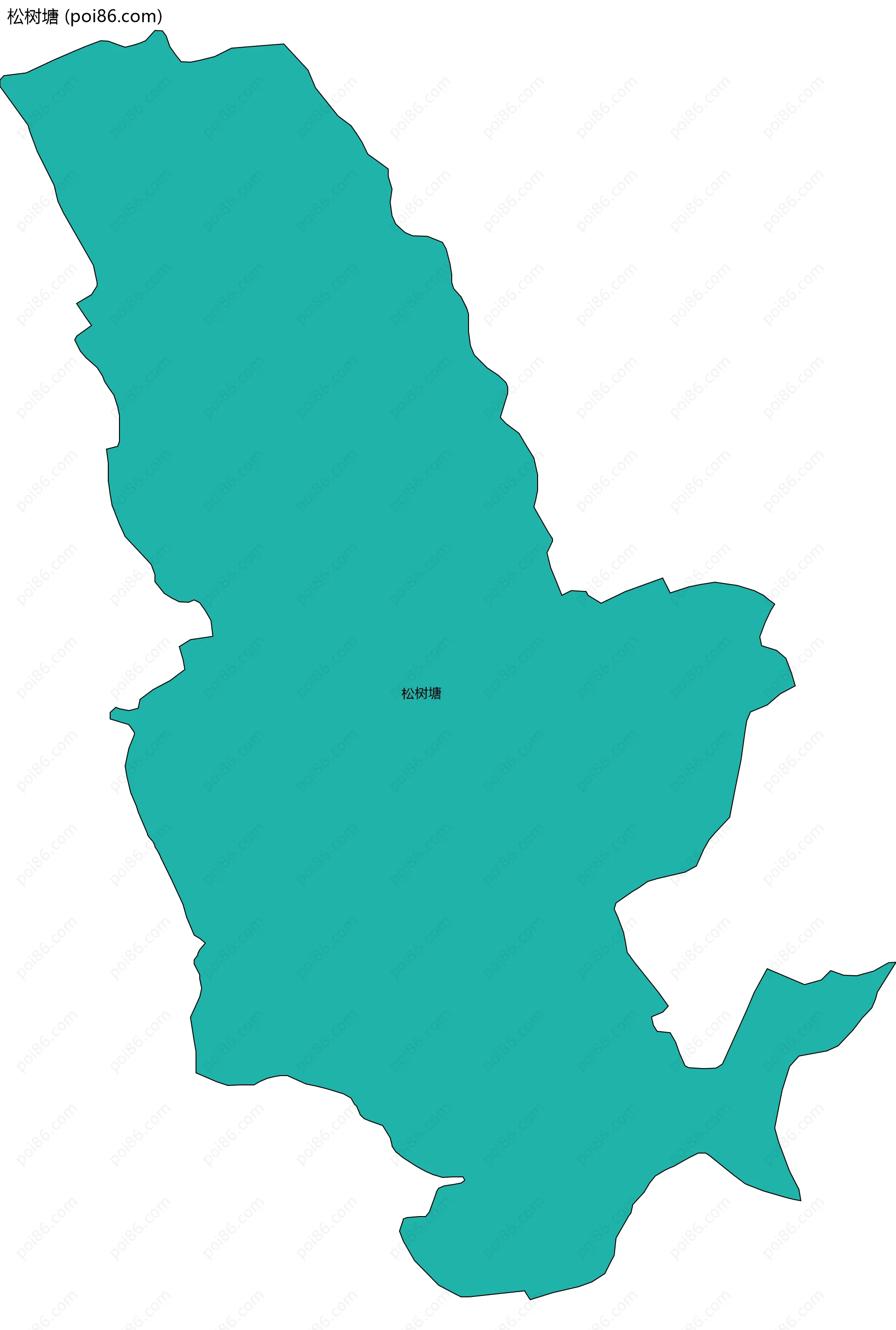 松树塘边界地图