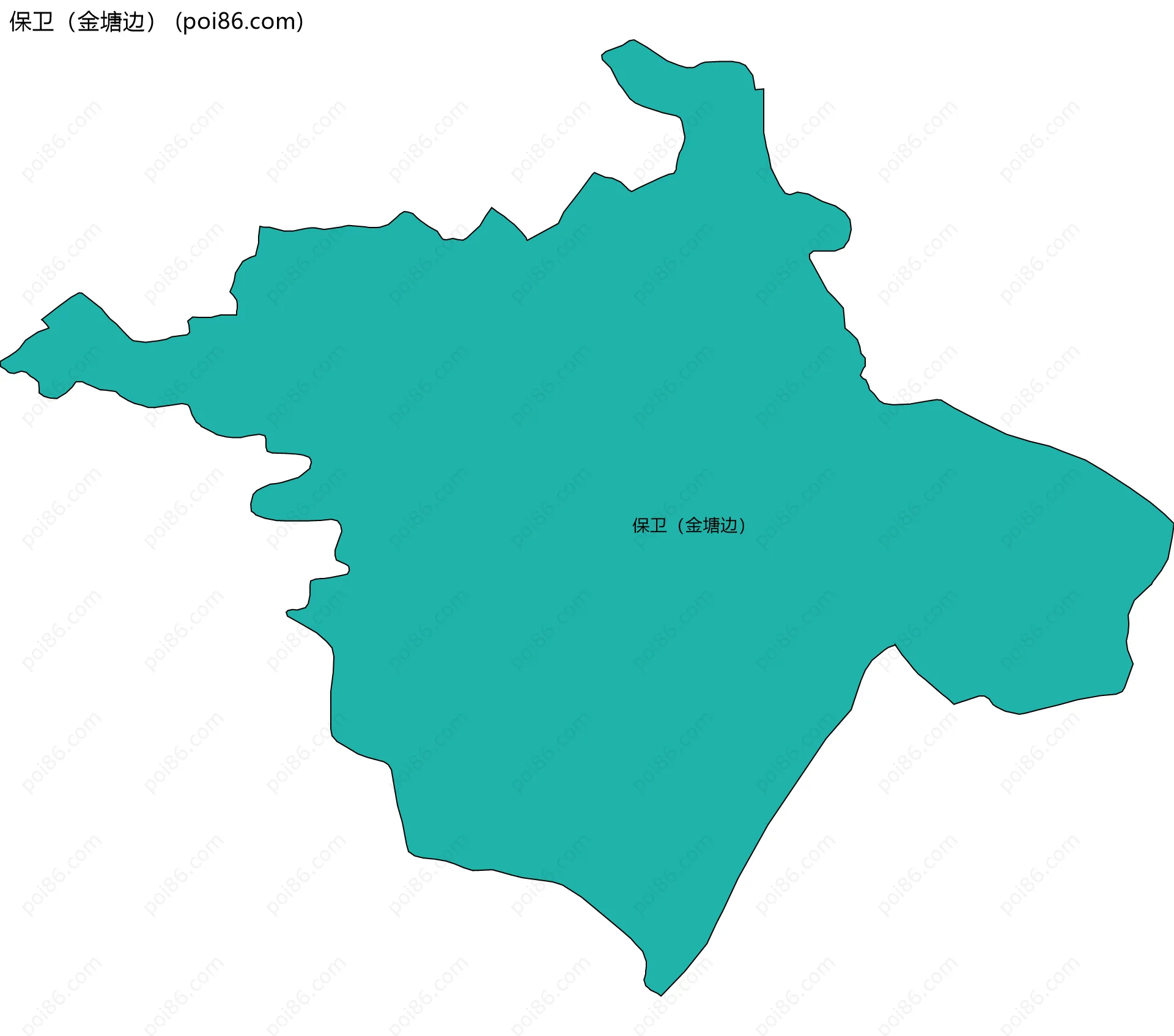 保卫（金塘边）边界地图