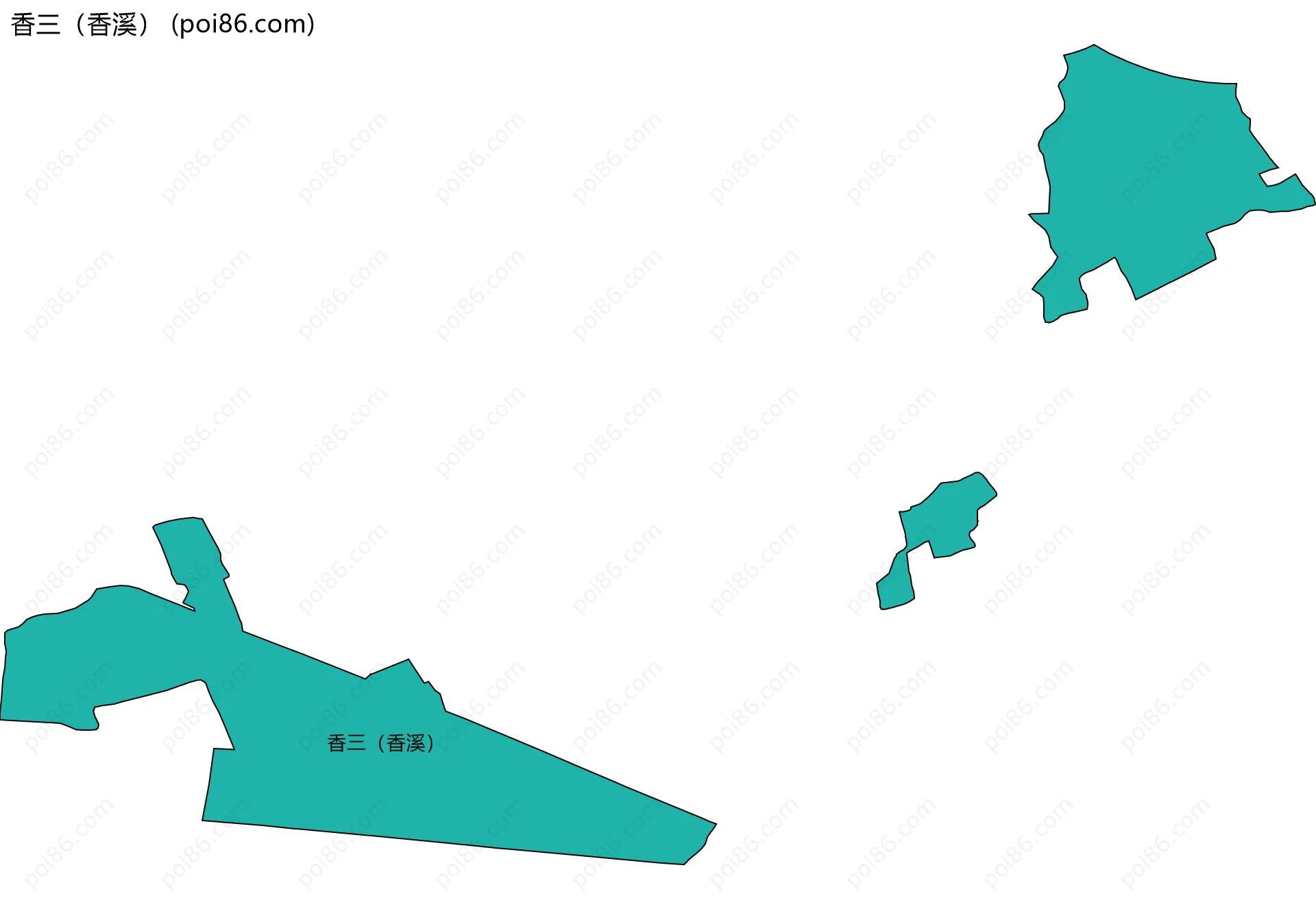 香三（香溪）边界地图