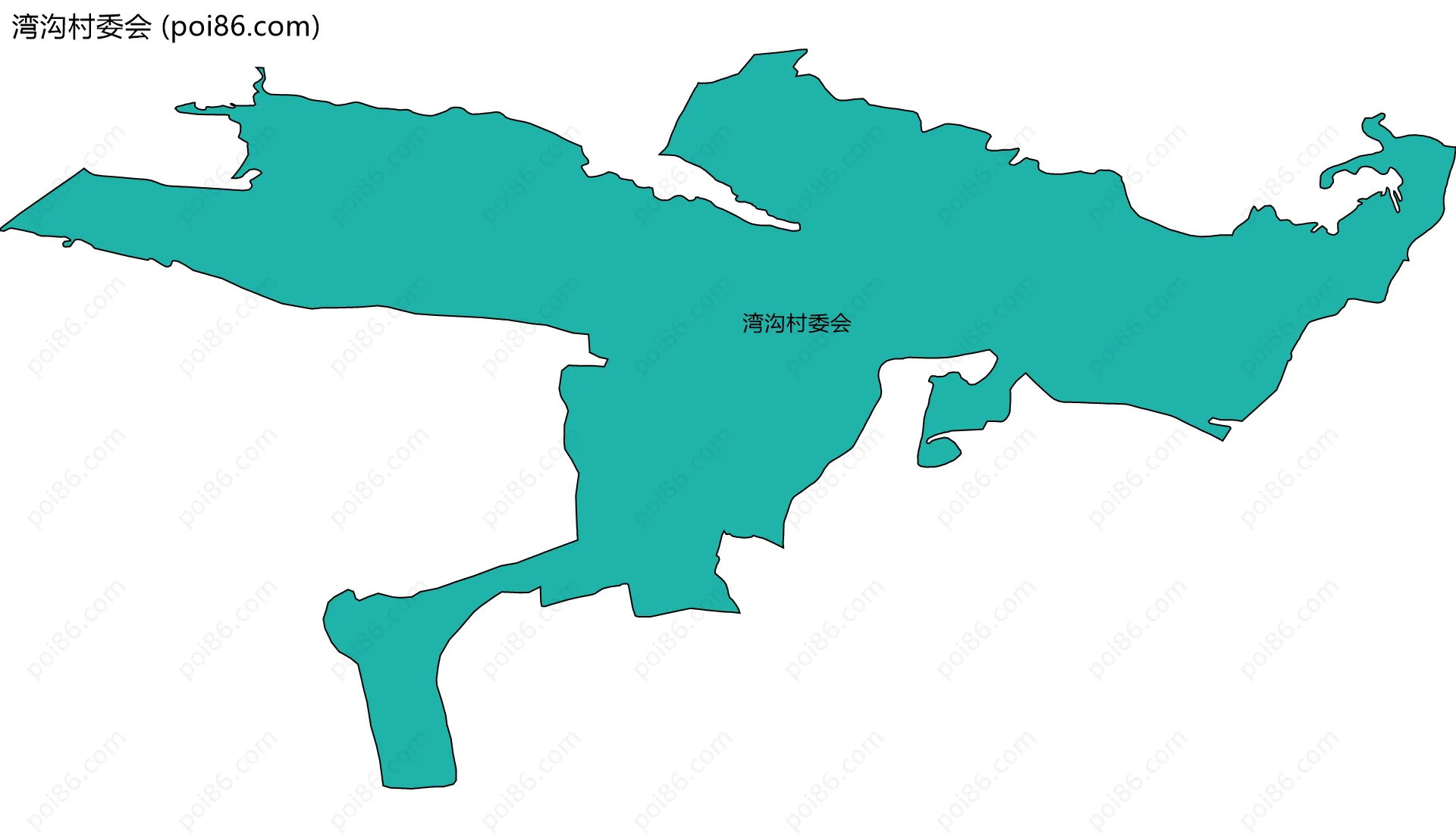 湾沟村委会边界地图
