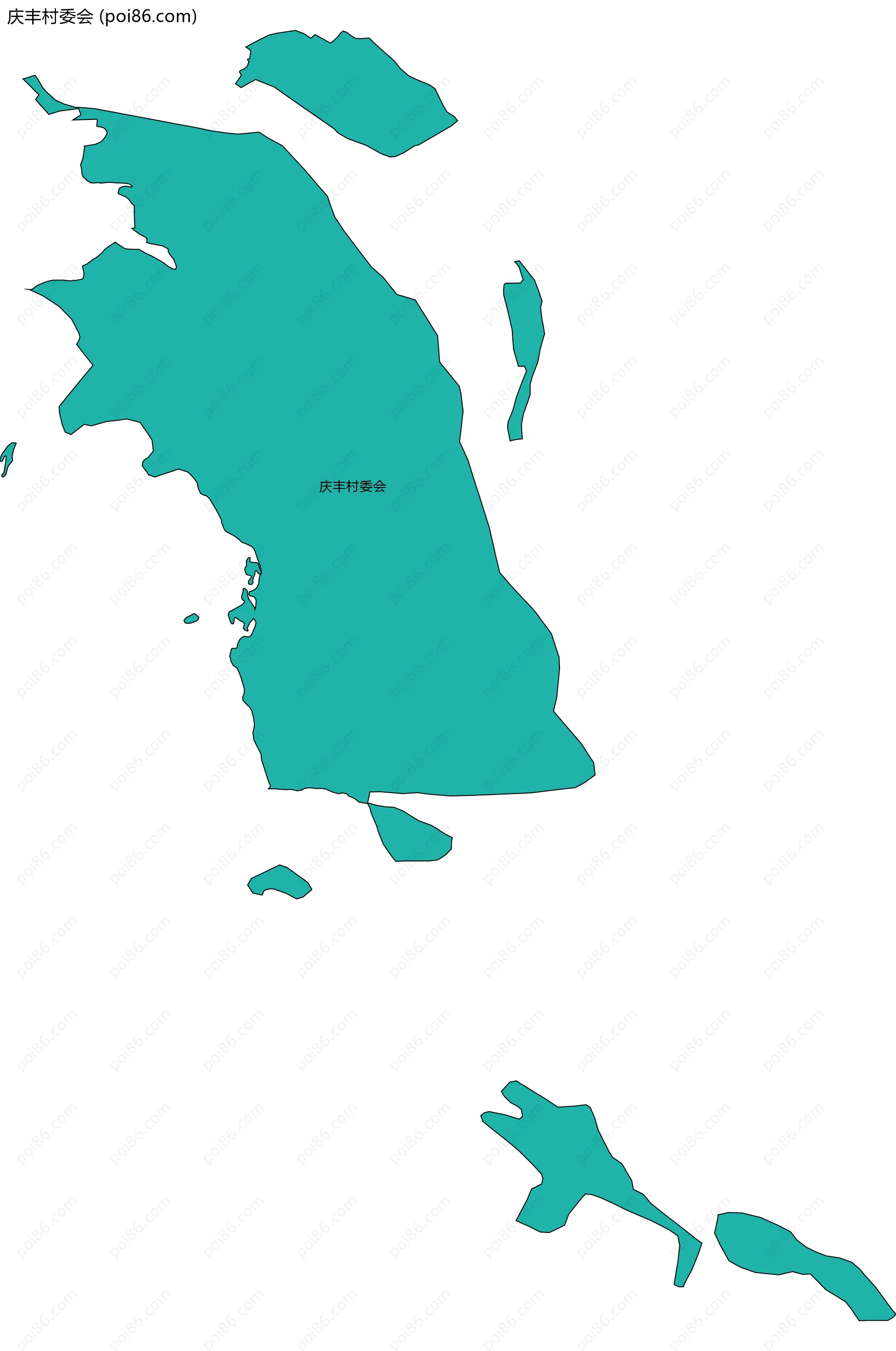 庆丰村委会边界地图
