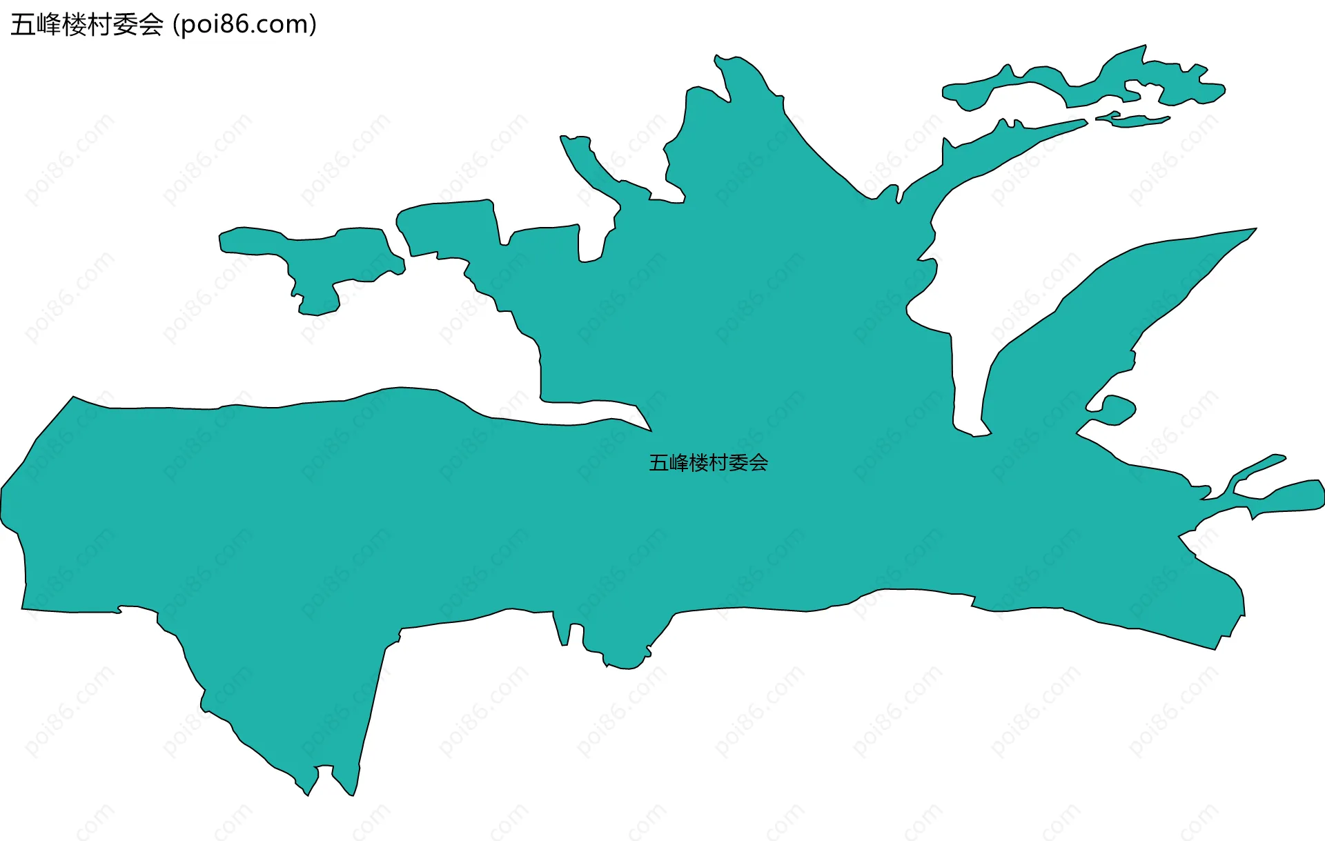 五峰楼村委会边界地图