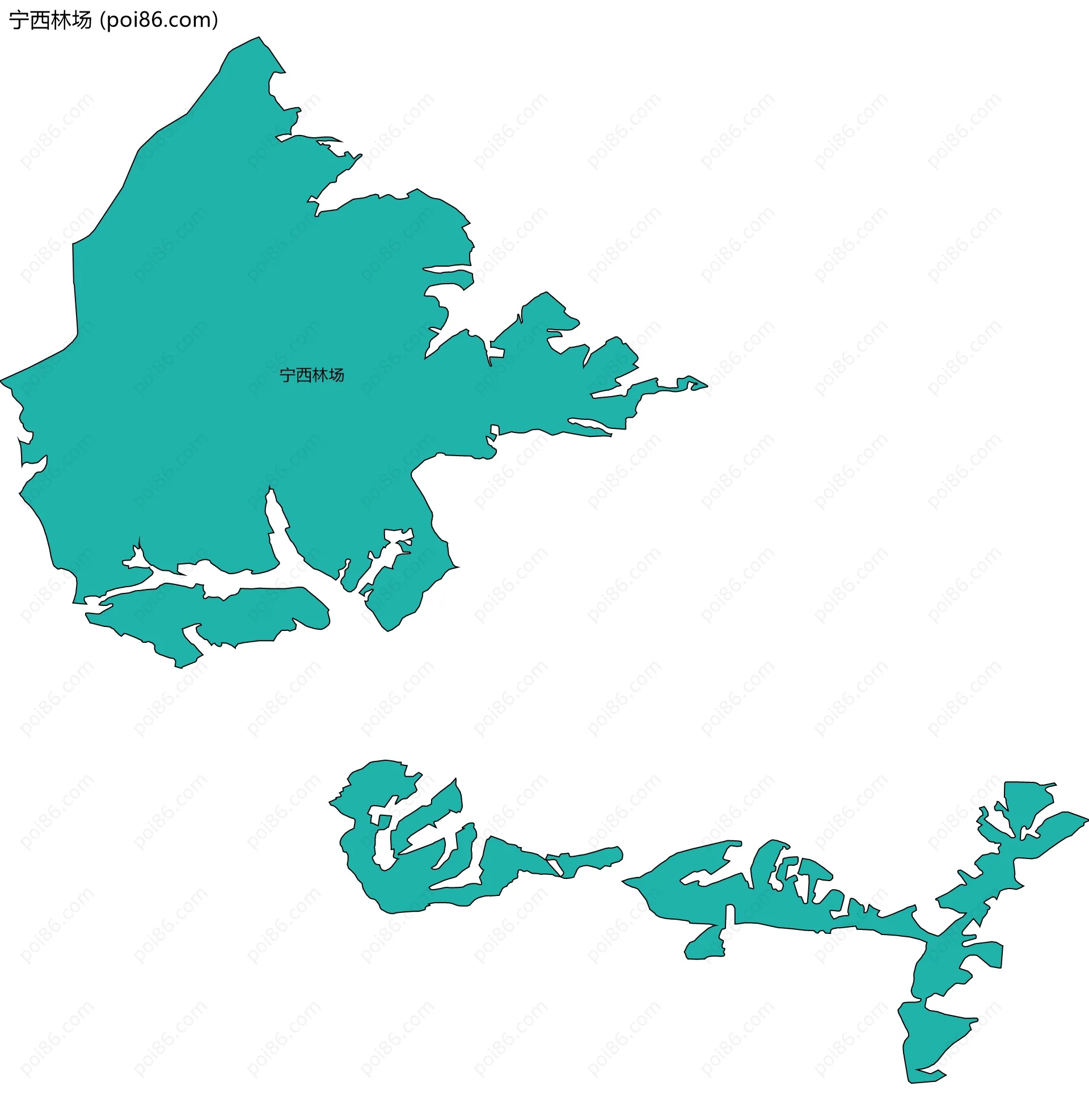 宁西林场边界地图