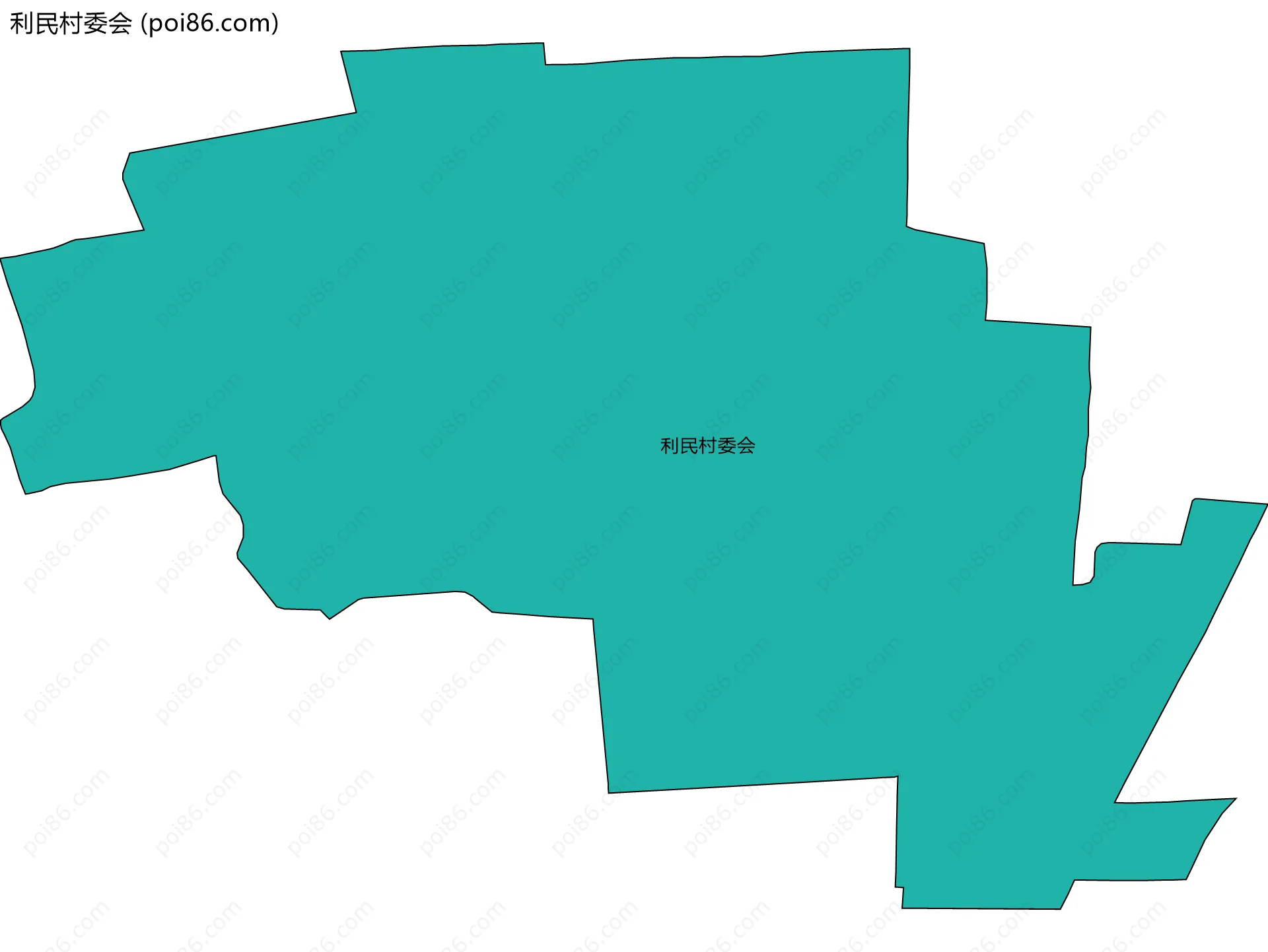 利民村委会边界地图