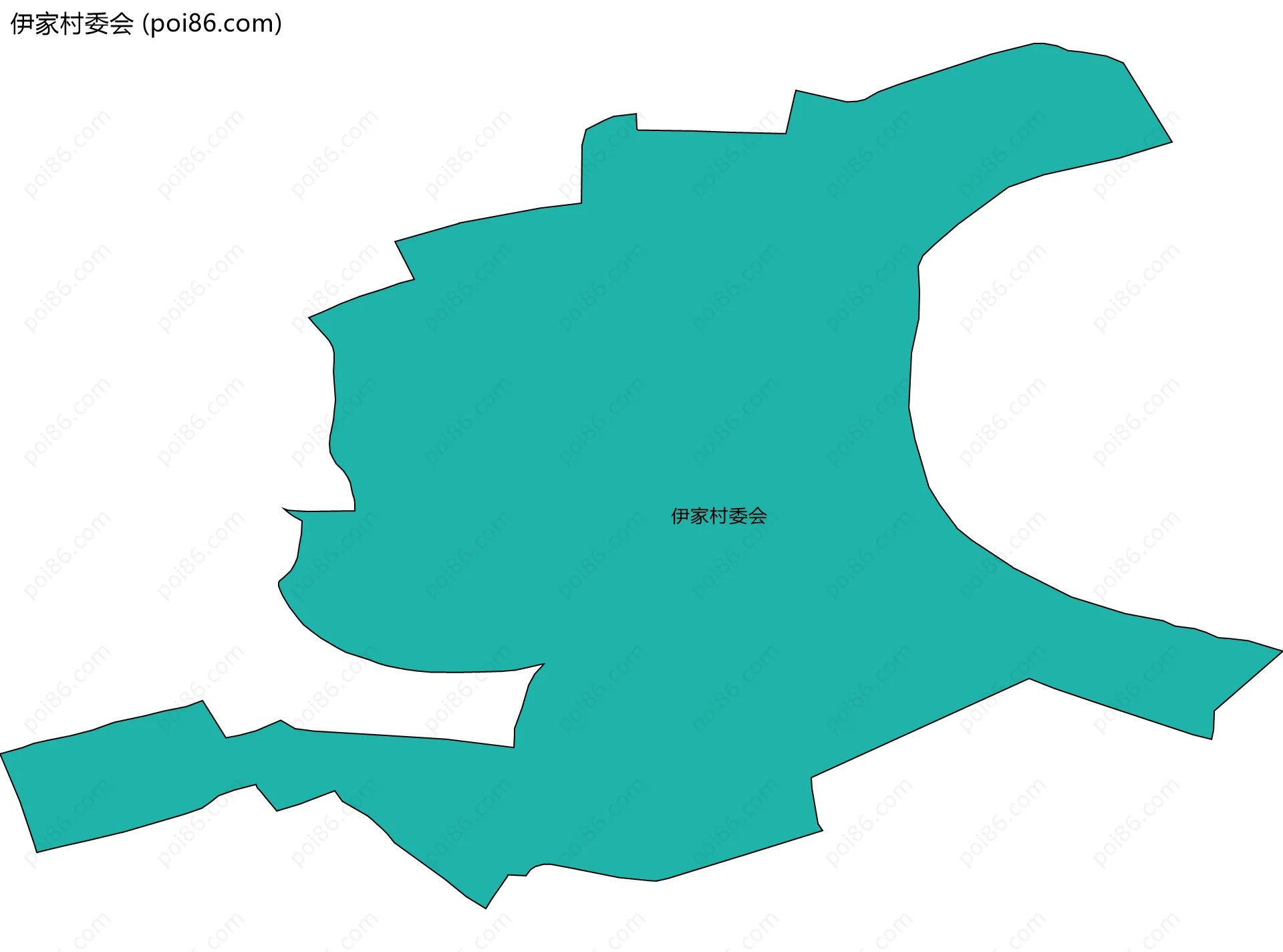 伊家村委会边界地图