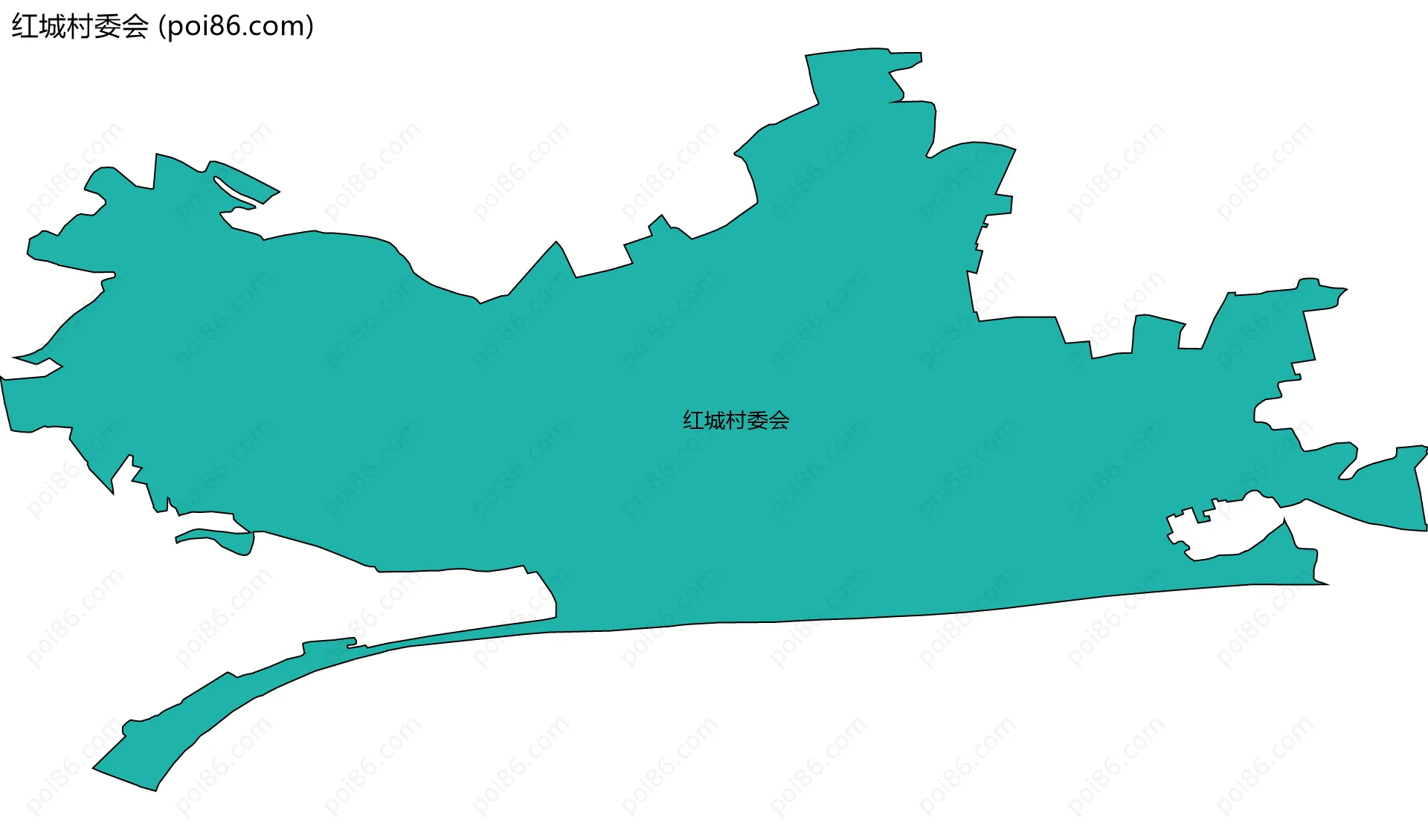 红城村委会边界地图