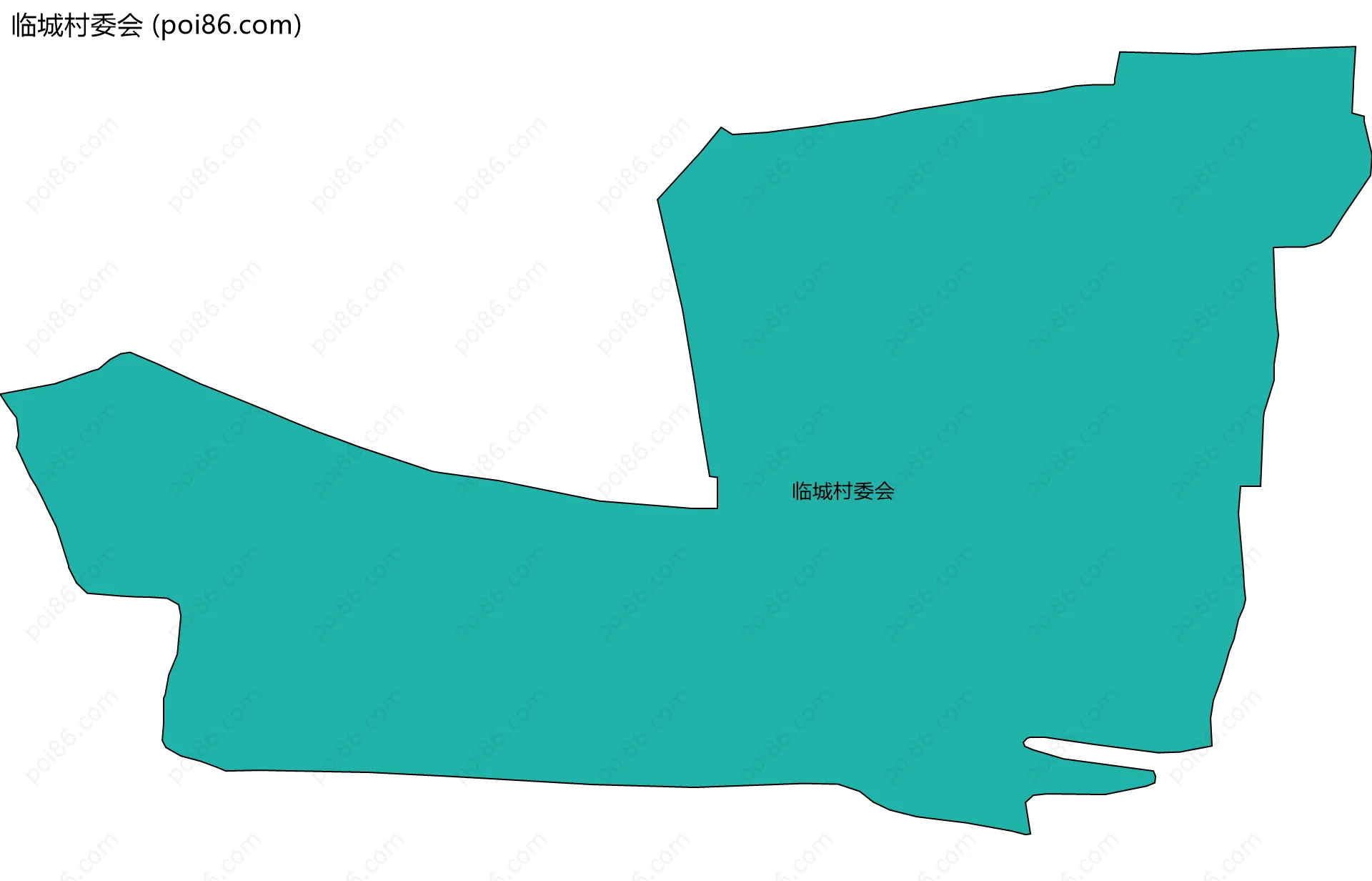 临城村委会边界地图