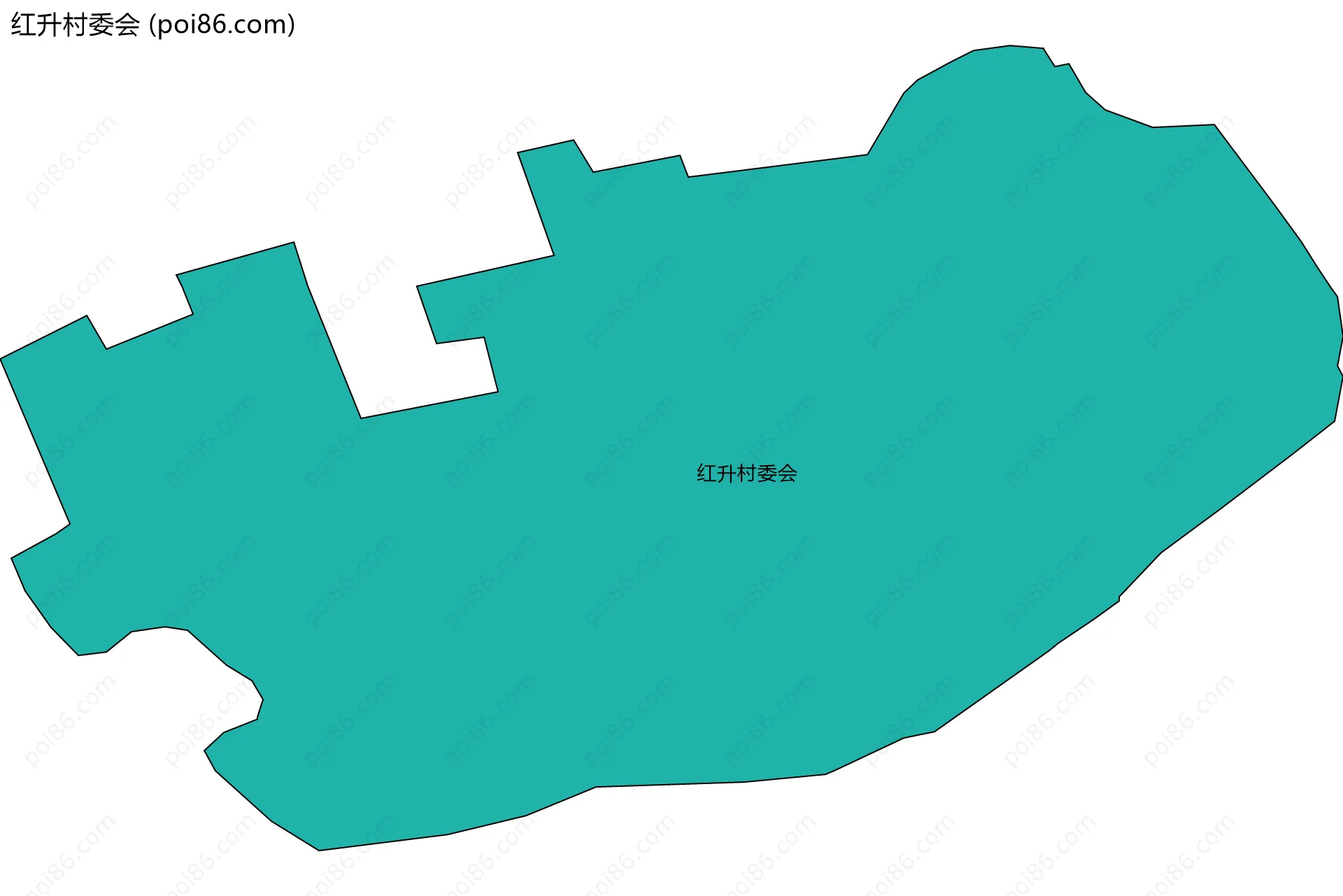 红升村委会边界地图