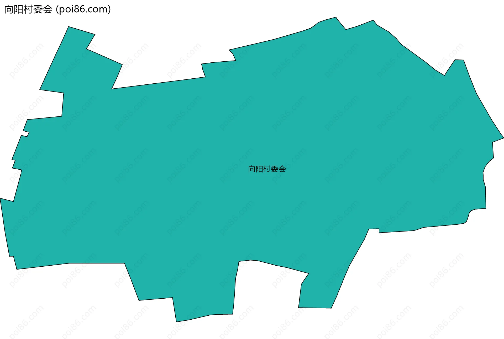 向阳村委会边界地图
