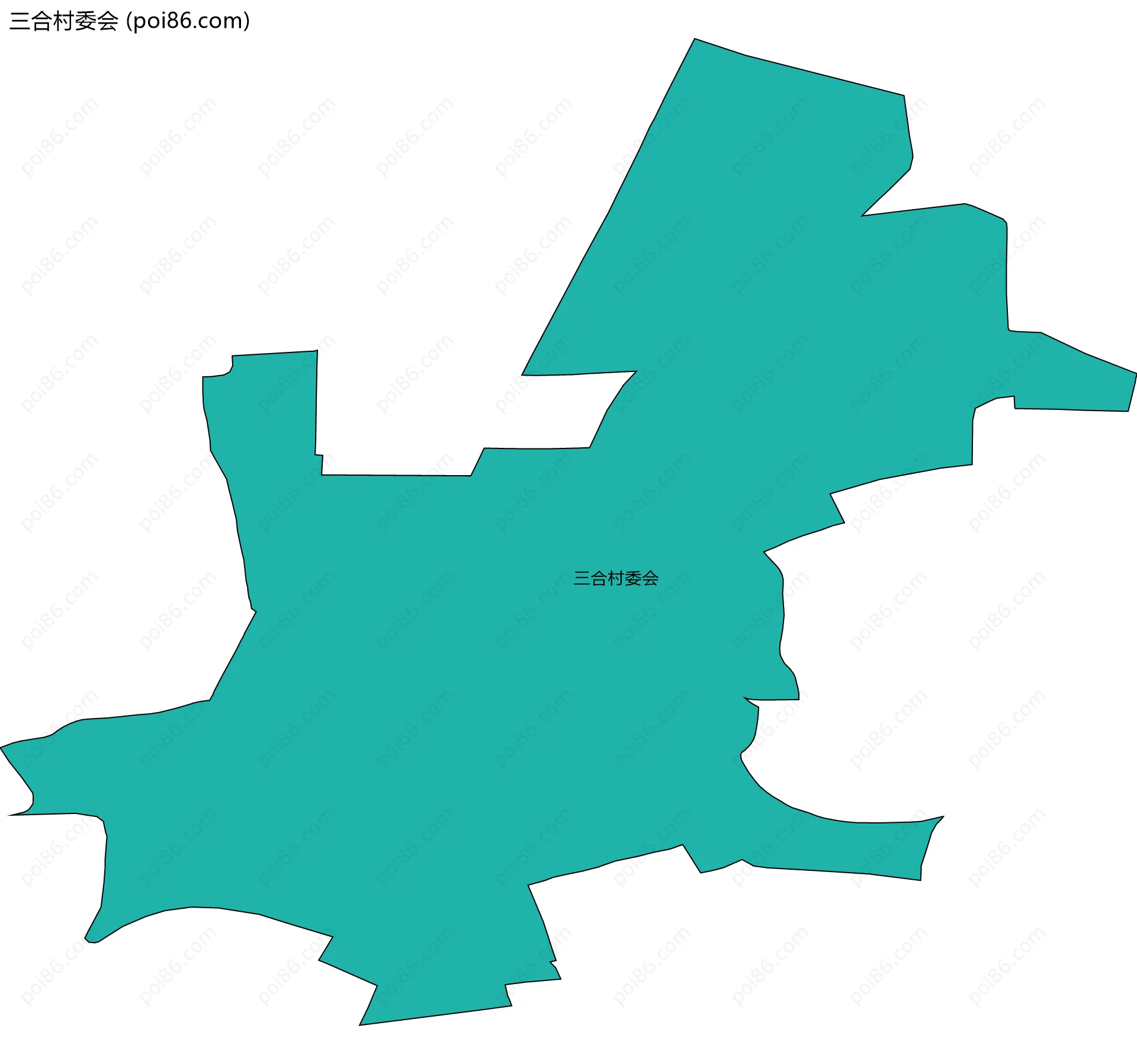 三合村委会边界地图