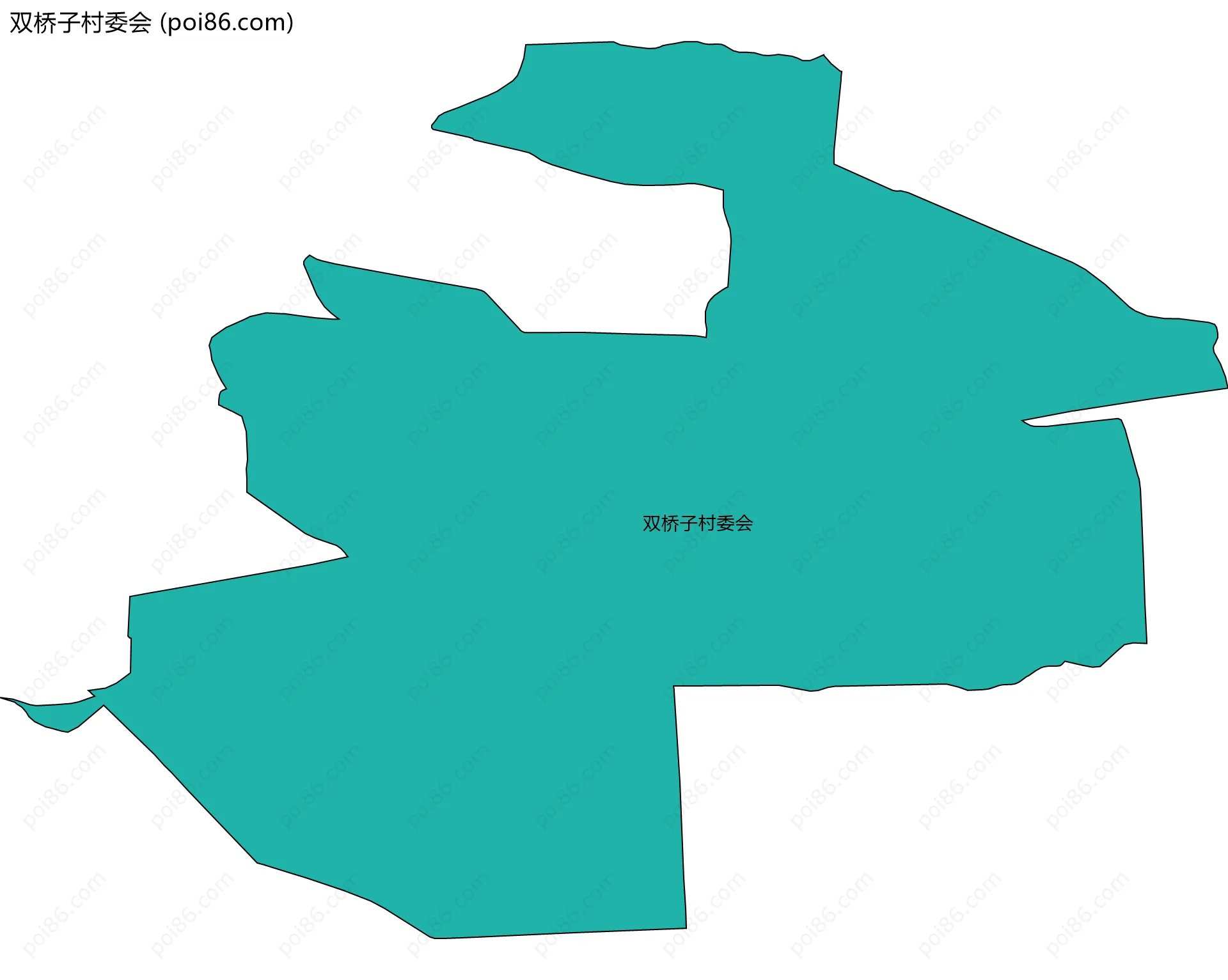 双桥子村委会边界地图
