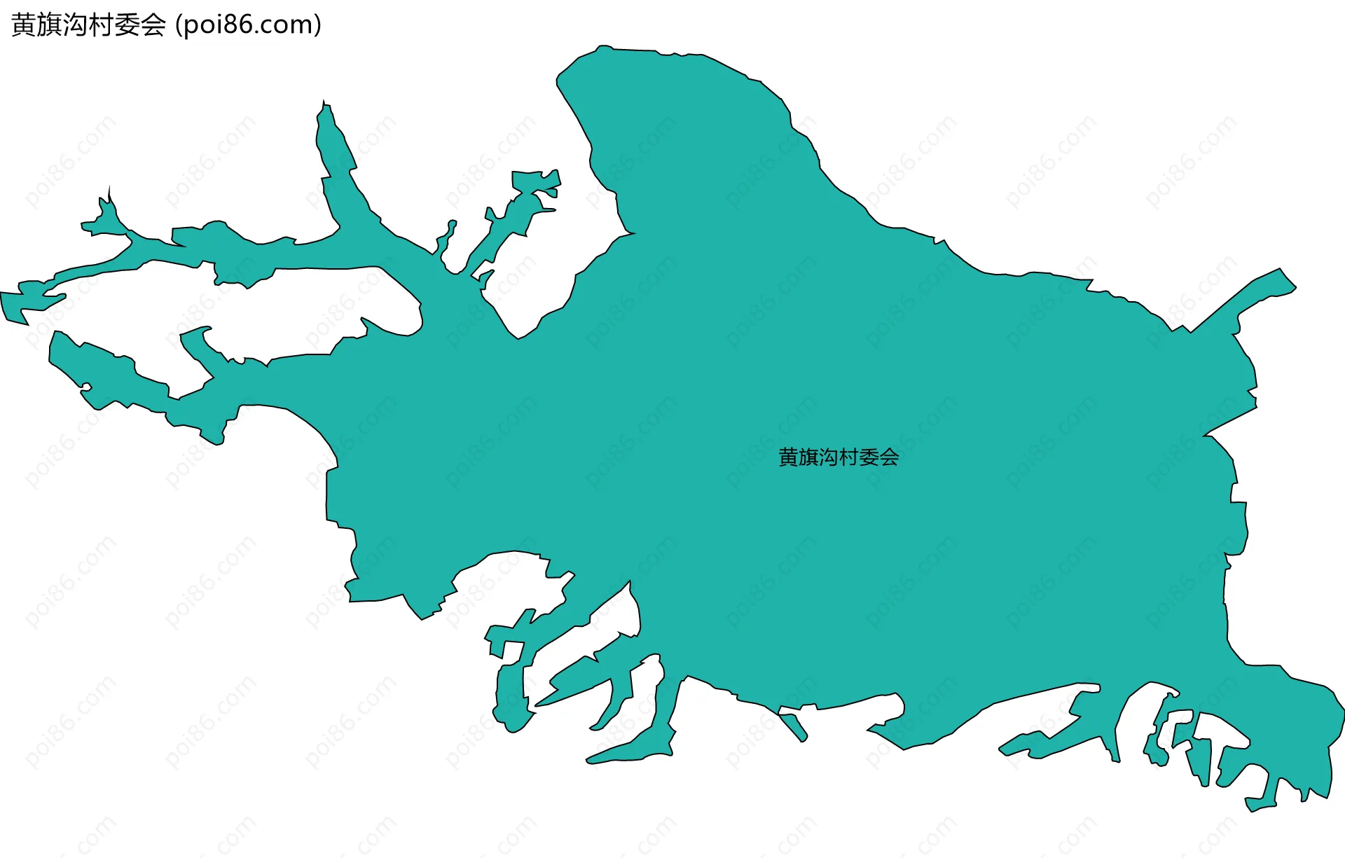 黄旗沟村委会边界地图