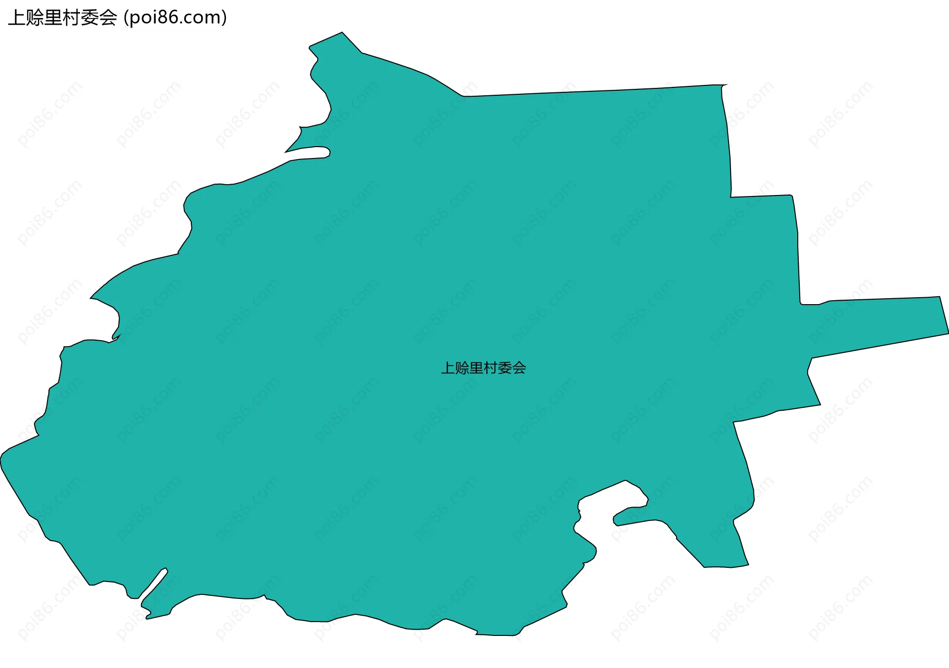 上赊里村委会边界地图