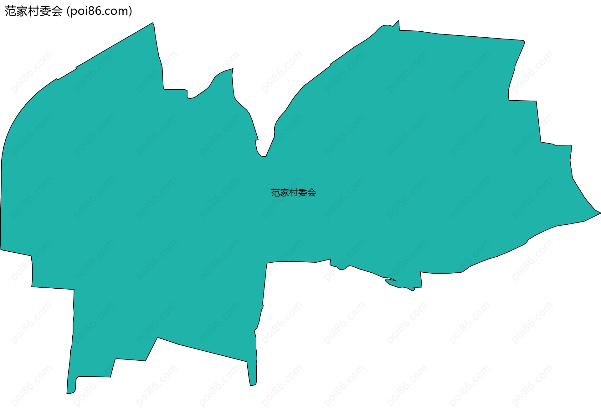 范家村委会边界地图