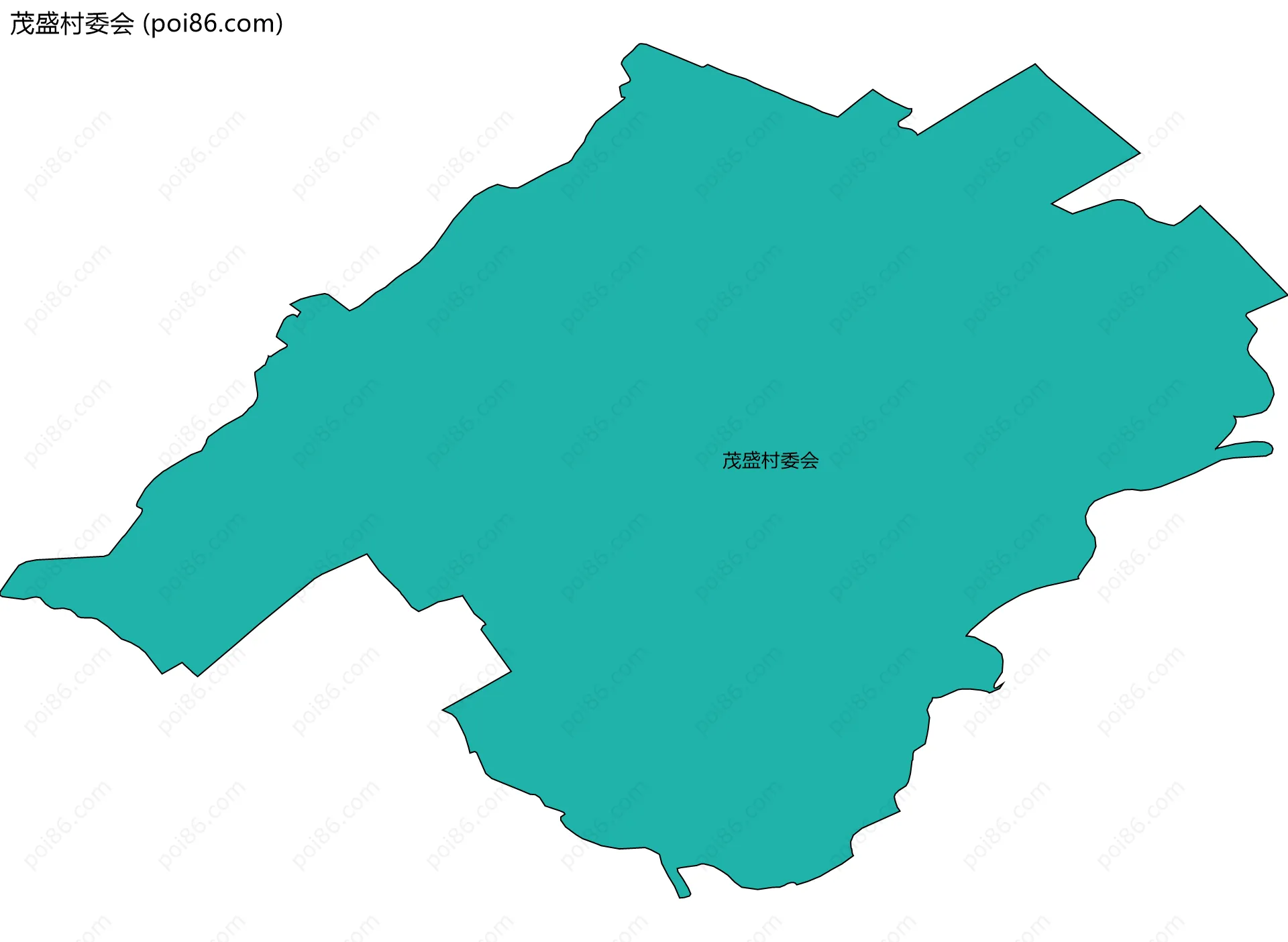 茂盛村委会边界地图