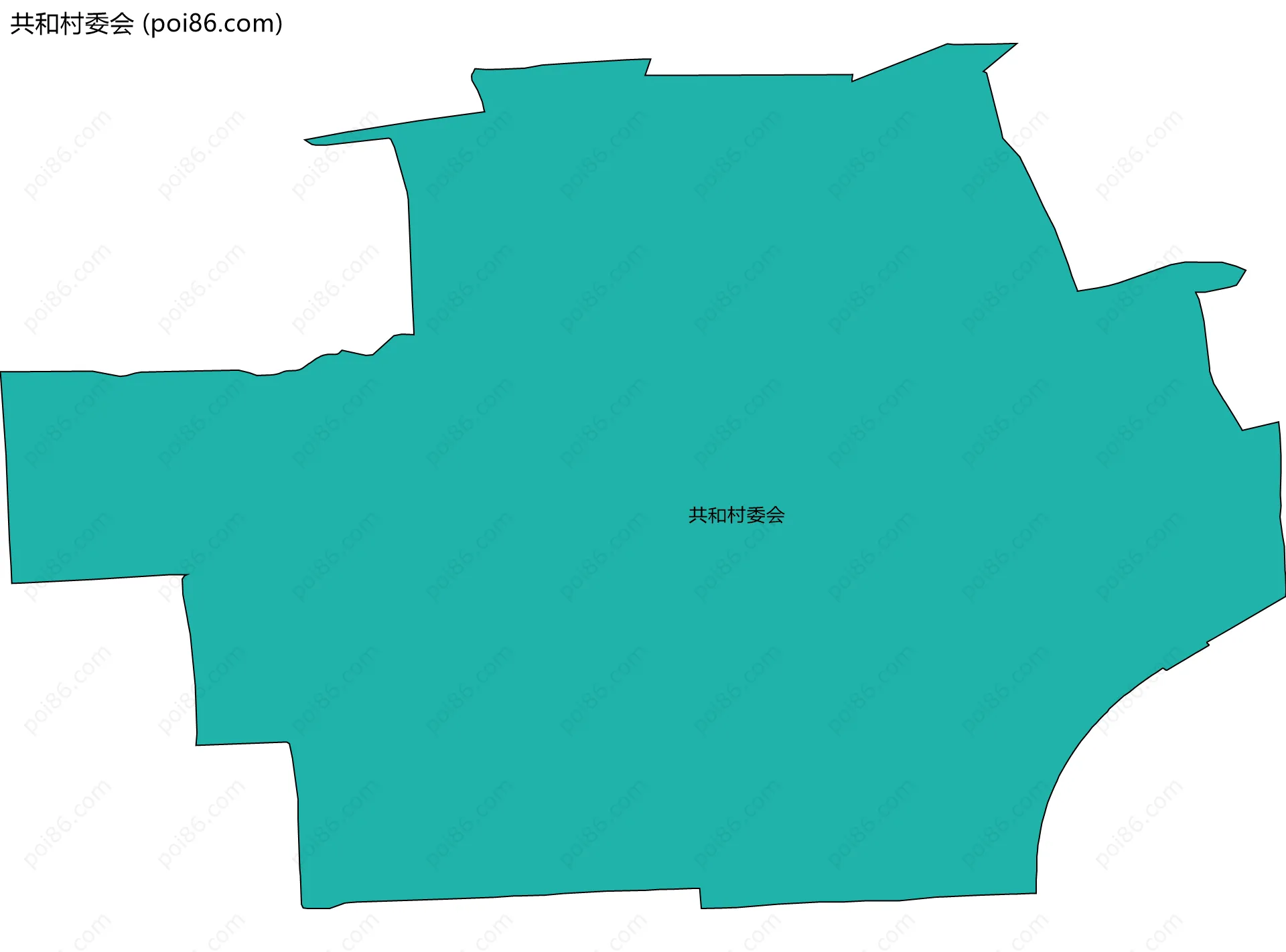 共和村委会边界地图