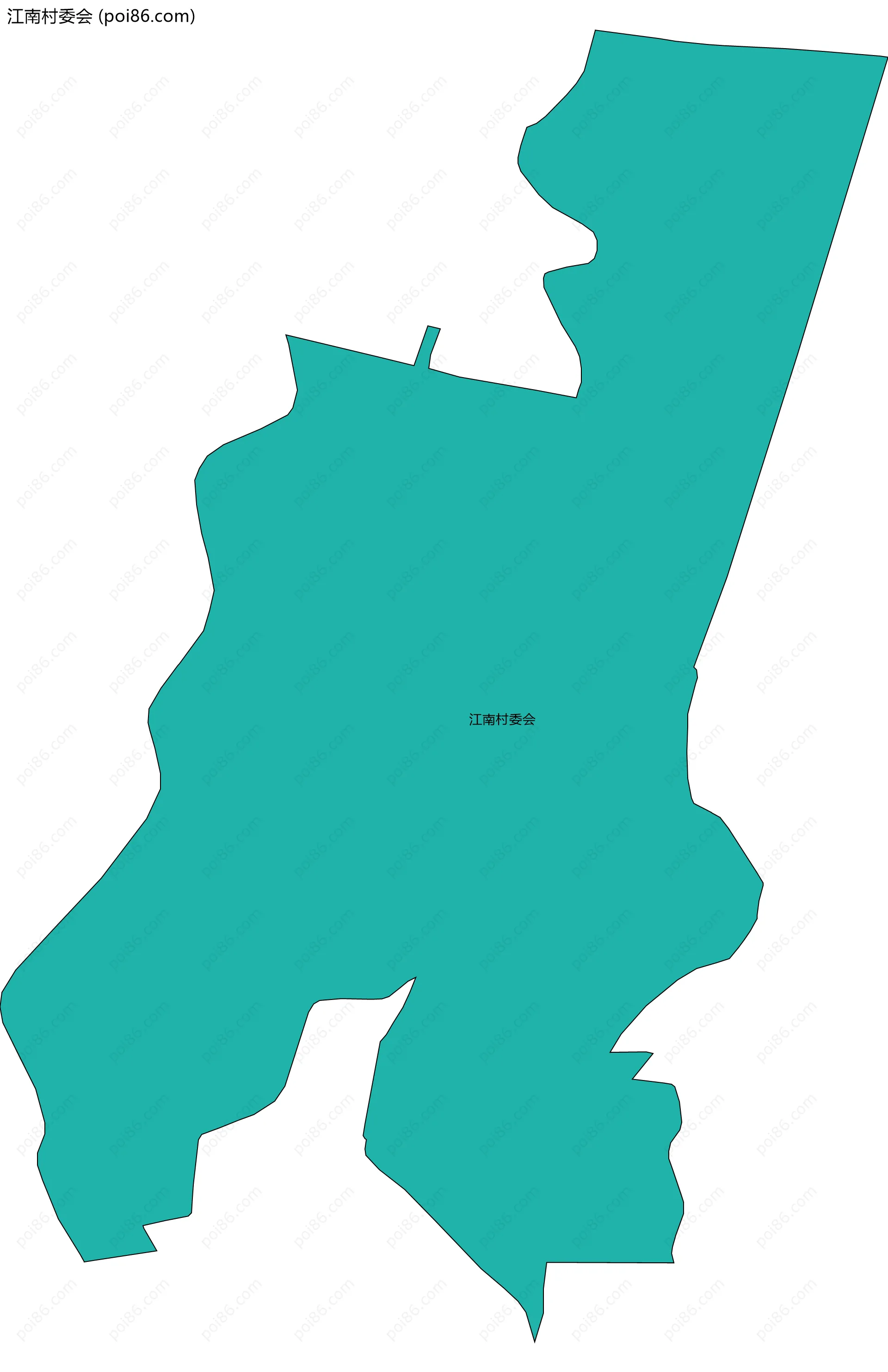 江南村委会边界地图