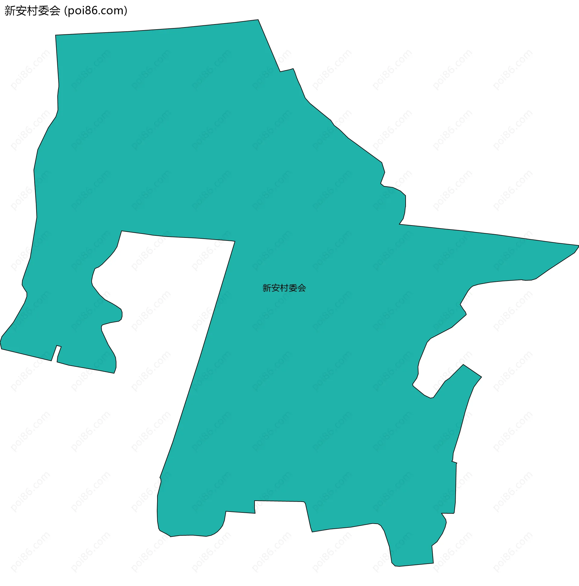 新安村委会边界地图