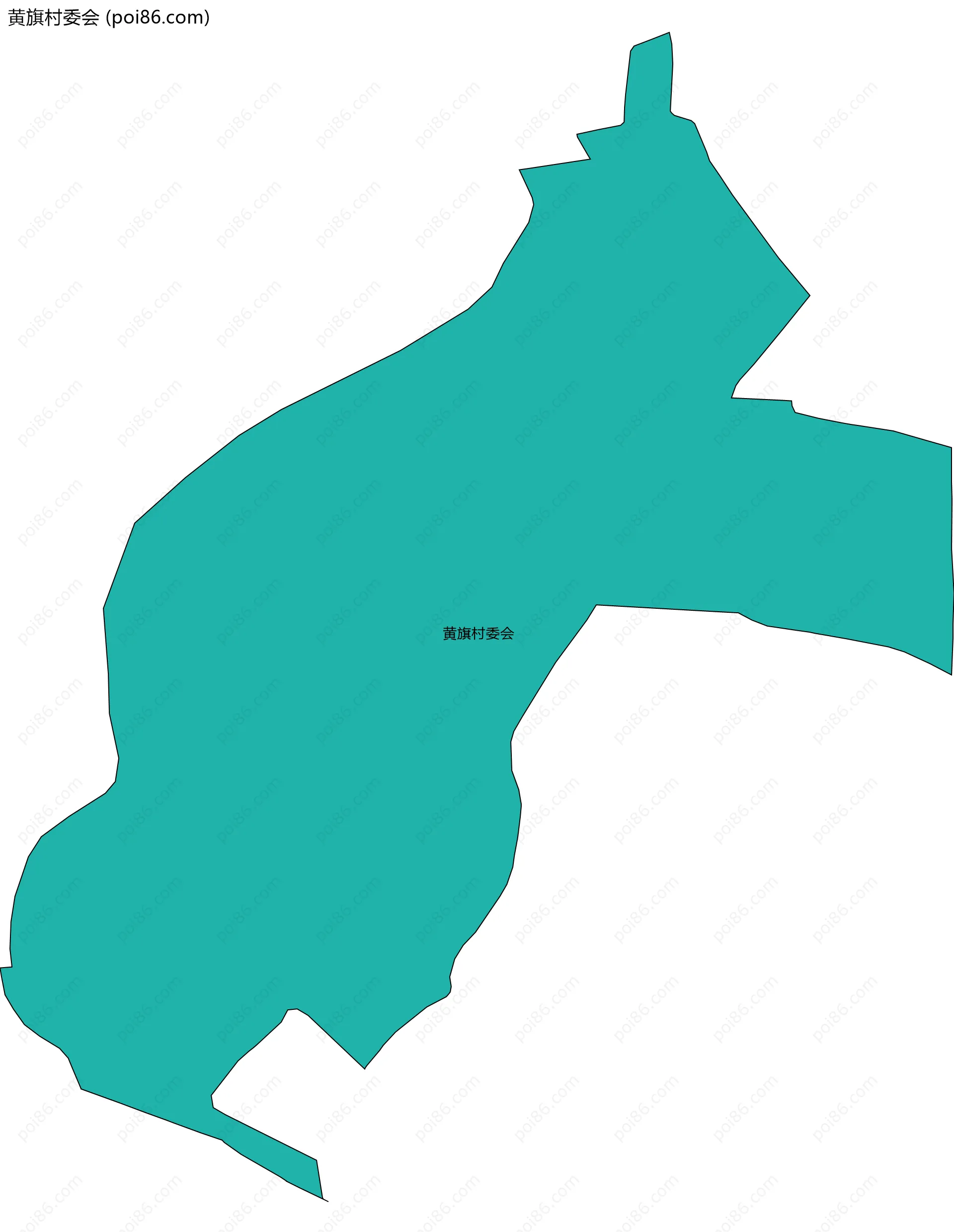 黄旗村委会边界地图