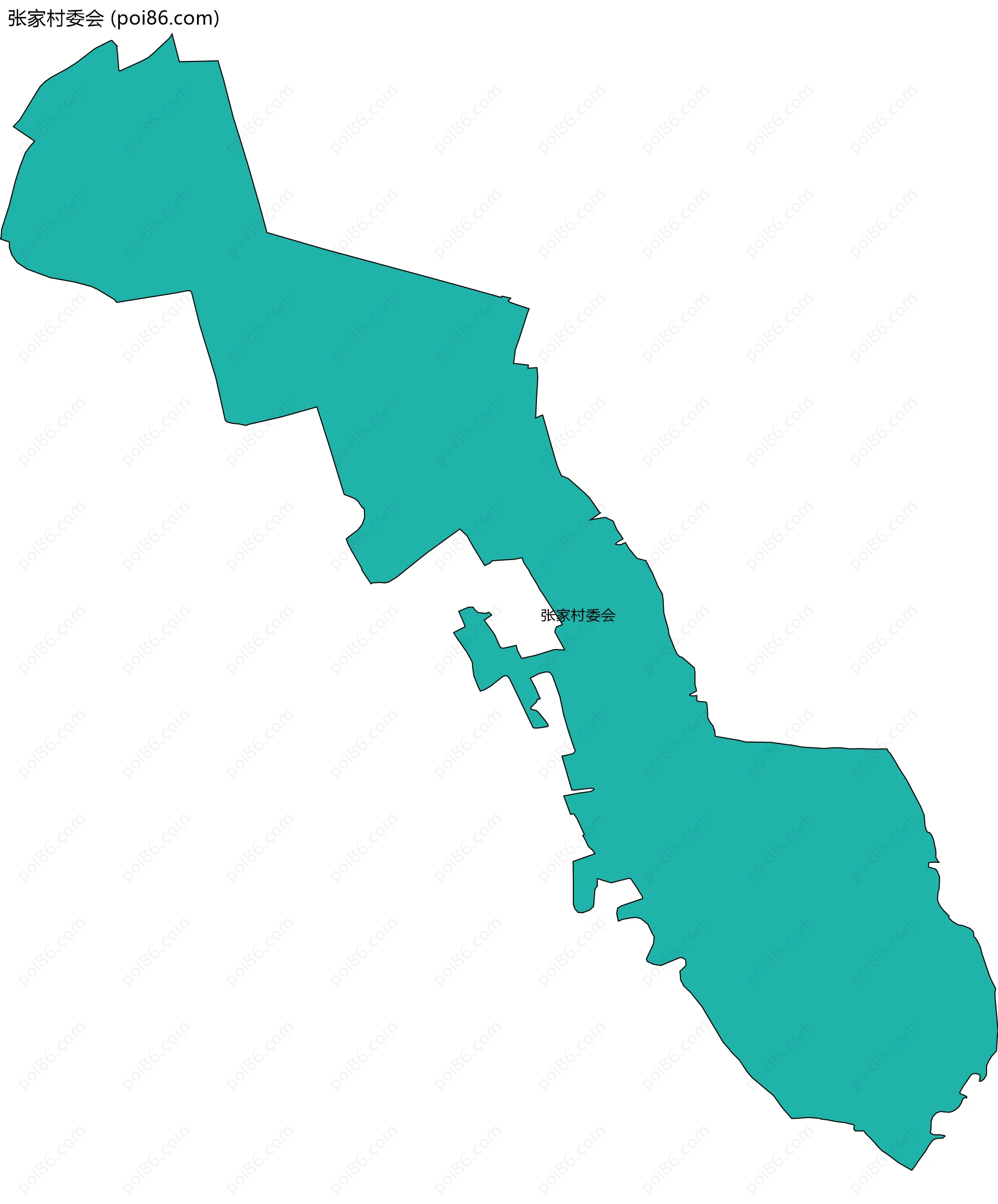张家村委会边界地图