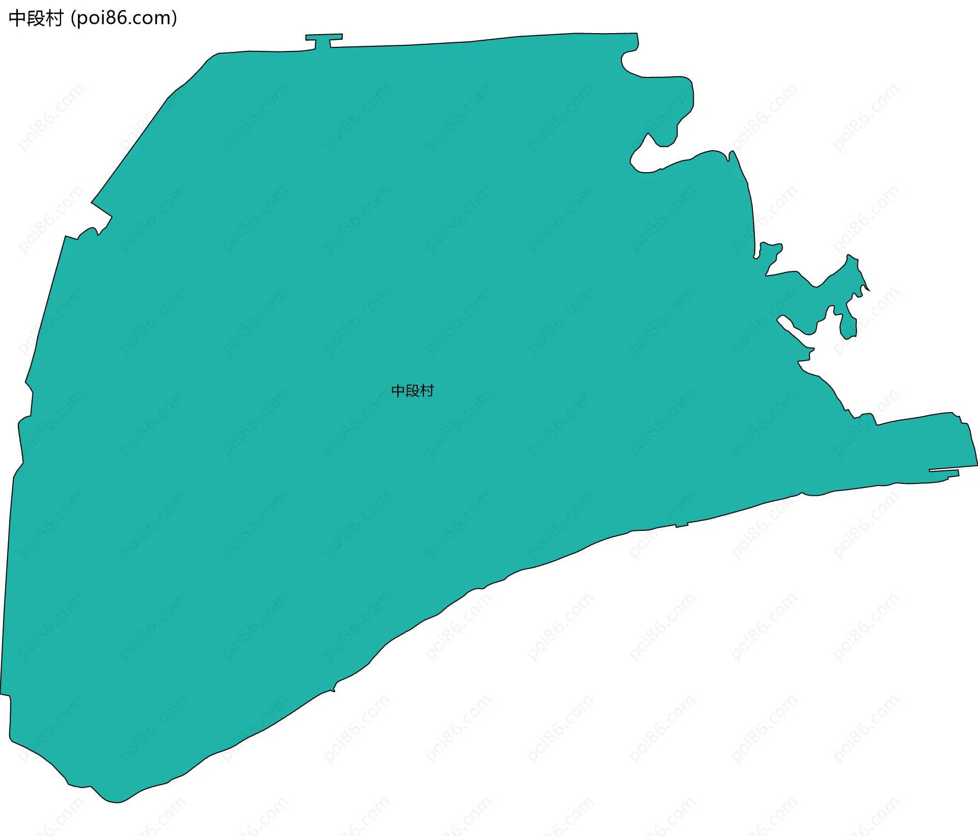 中段村边界地图
