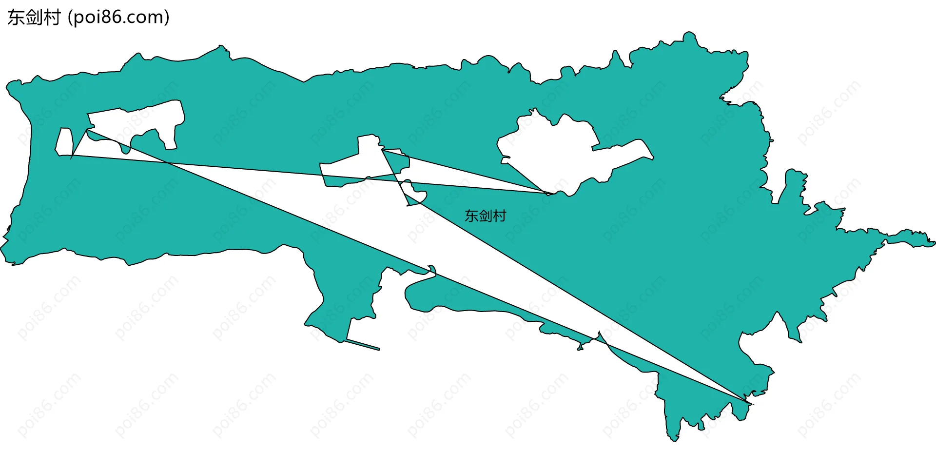 东剑村边界地图