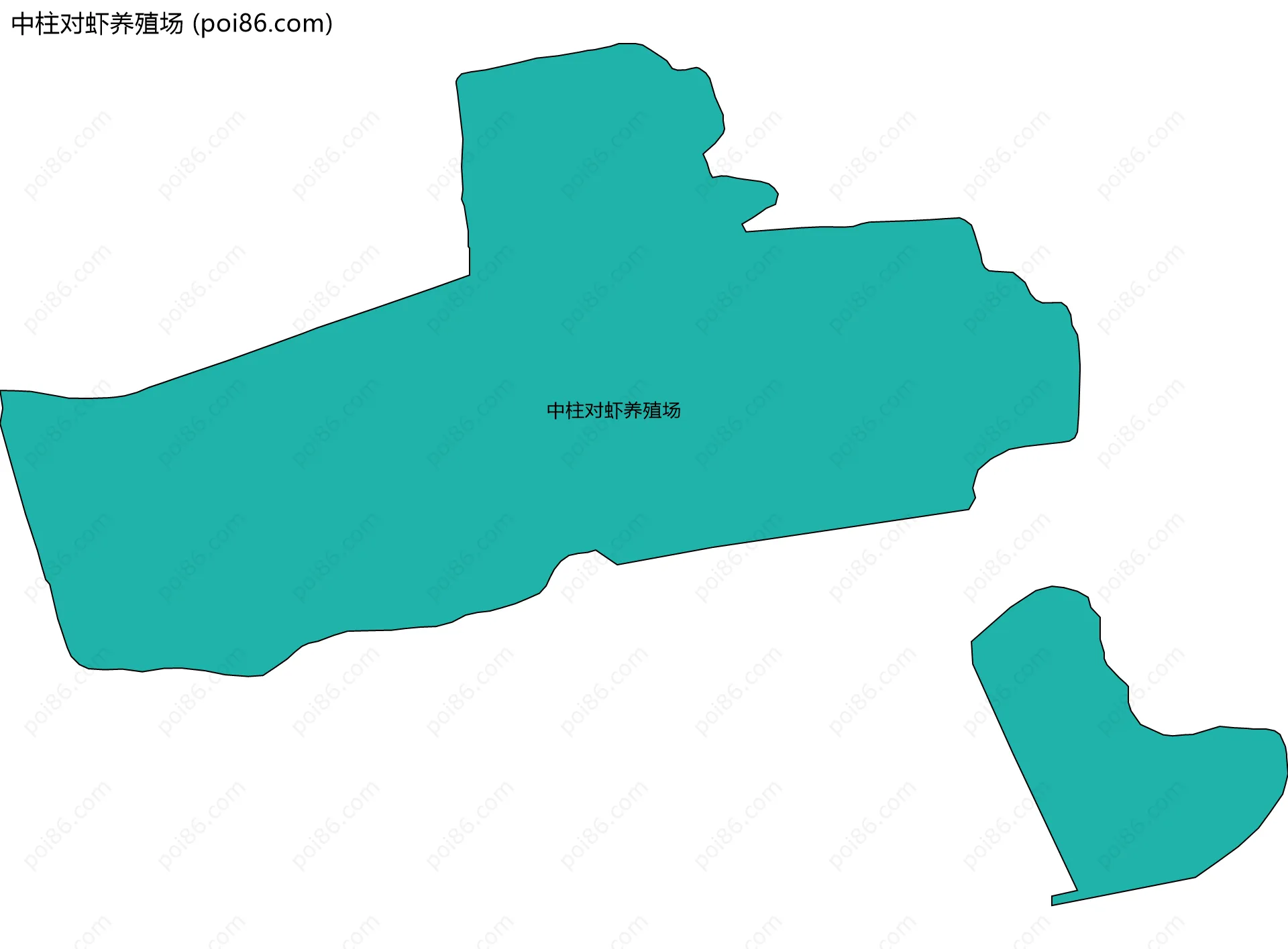 中柱对虾养殖场边界地图