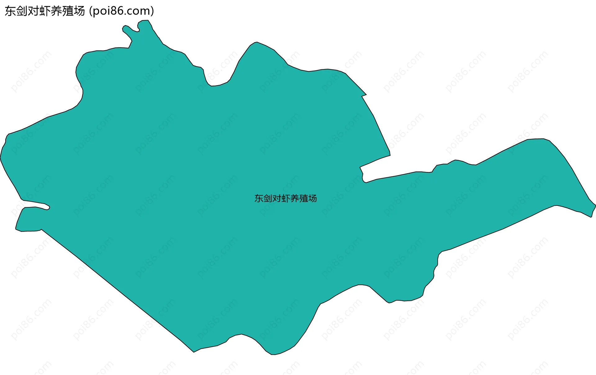 东剑对虾养殖场边界地图