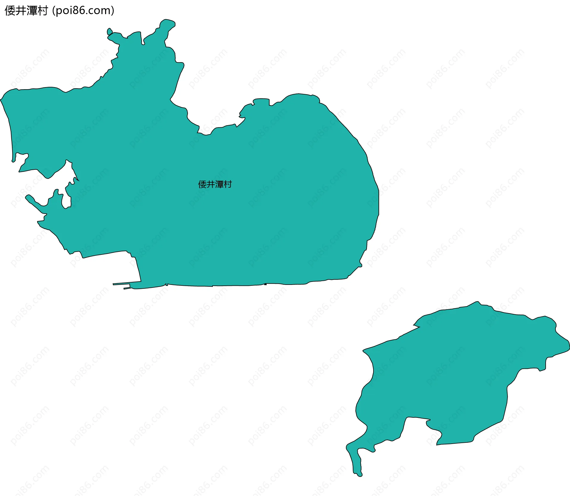 倭井潭村边界地图